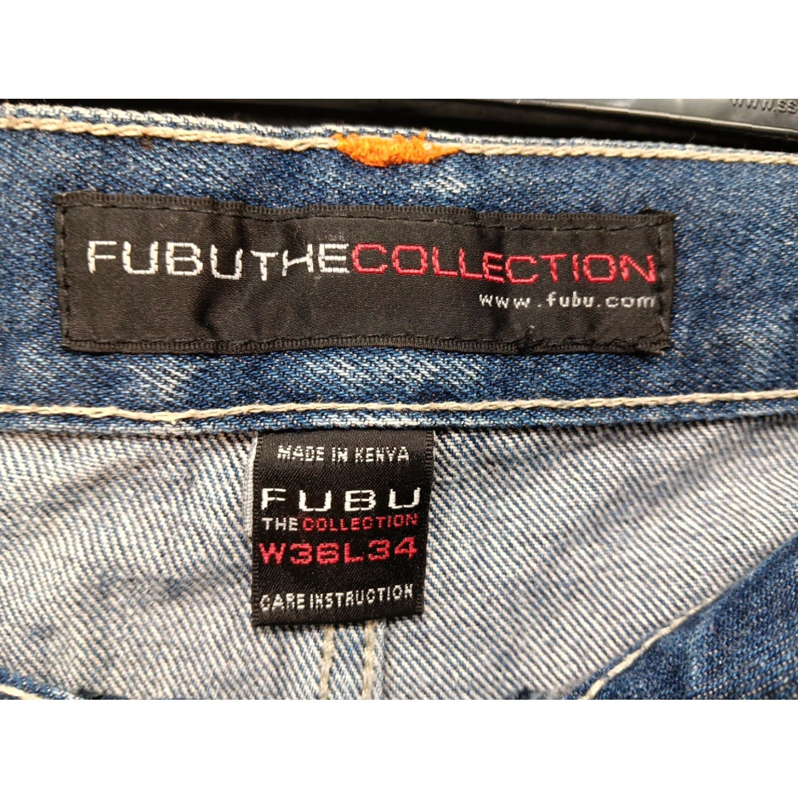 Fubu VINTAGE FUBU Shorts Mens 36 Denim Baggy Carpenter Jeans Skate Loose USA Y2K 90s Streetwear Size US 36 / EU 52 - 3 Thumbnail