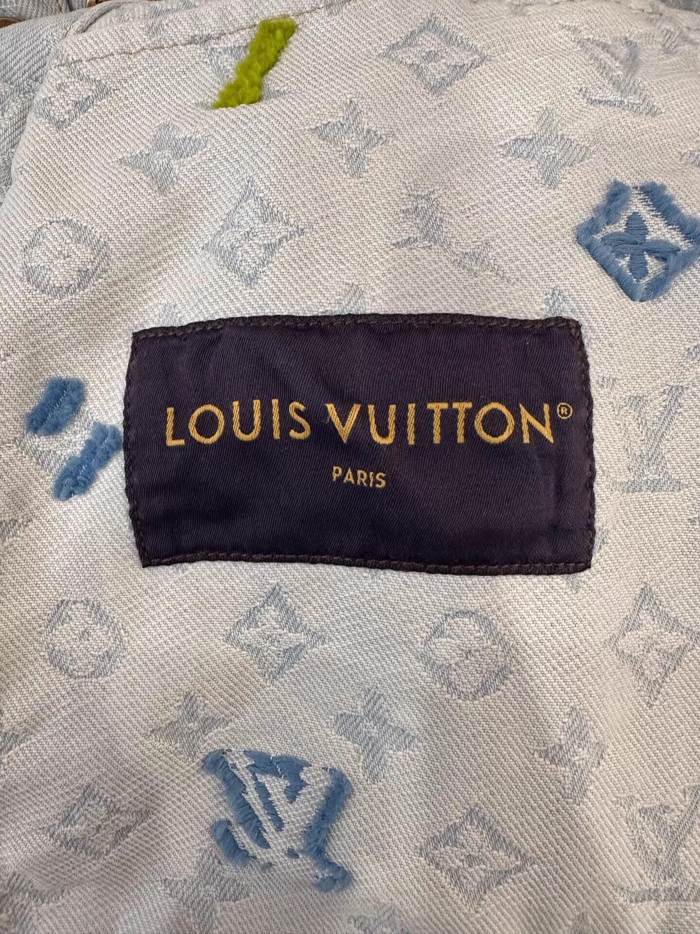 Louis Vuitton LV Monogram Denim Jacket Men's Light Blue Size US L / EU 52-54 / 3 - 6 Thumbnail