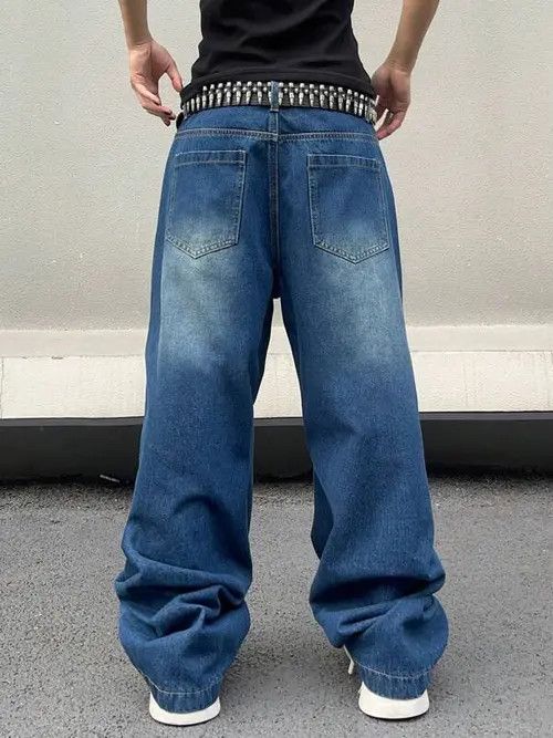Japanese Brand Faded Baggy Denim Jeans Loose fit Size US 32 / EU 48 - 1 Thumbnail