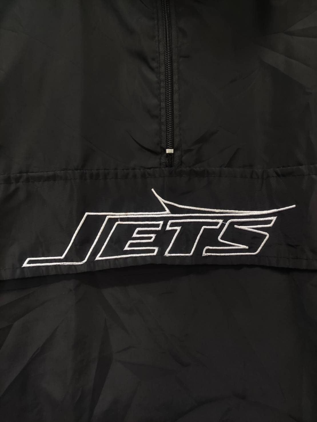 NFL Vtg New York Jets Pullover Half Zip Detachable Hoodie jacket Size US L / EU 52-54 / 3 - 10 Thumbnail