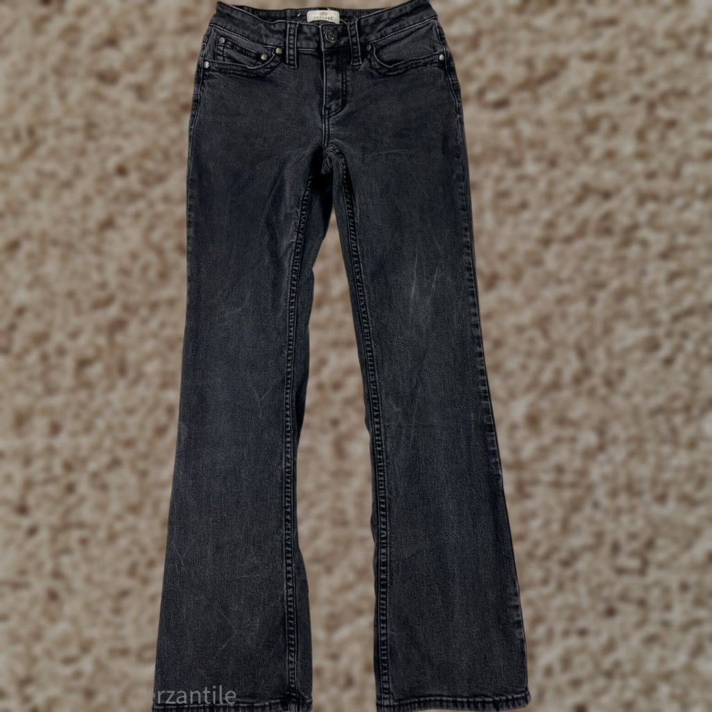 Vintage Shyanne Jeans Women's 24 Black Denim Bootcut Embroidered 5-Pocket Stretch Regular Vintage: No Size 42" / US 20 - 1 Thumbnail