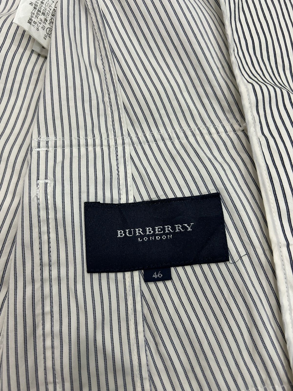 Burberry Burberry London Striped Cotton Blazer Jacket Made in Japan Size S / US 4 / IT 40 - 6 Thumbnail