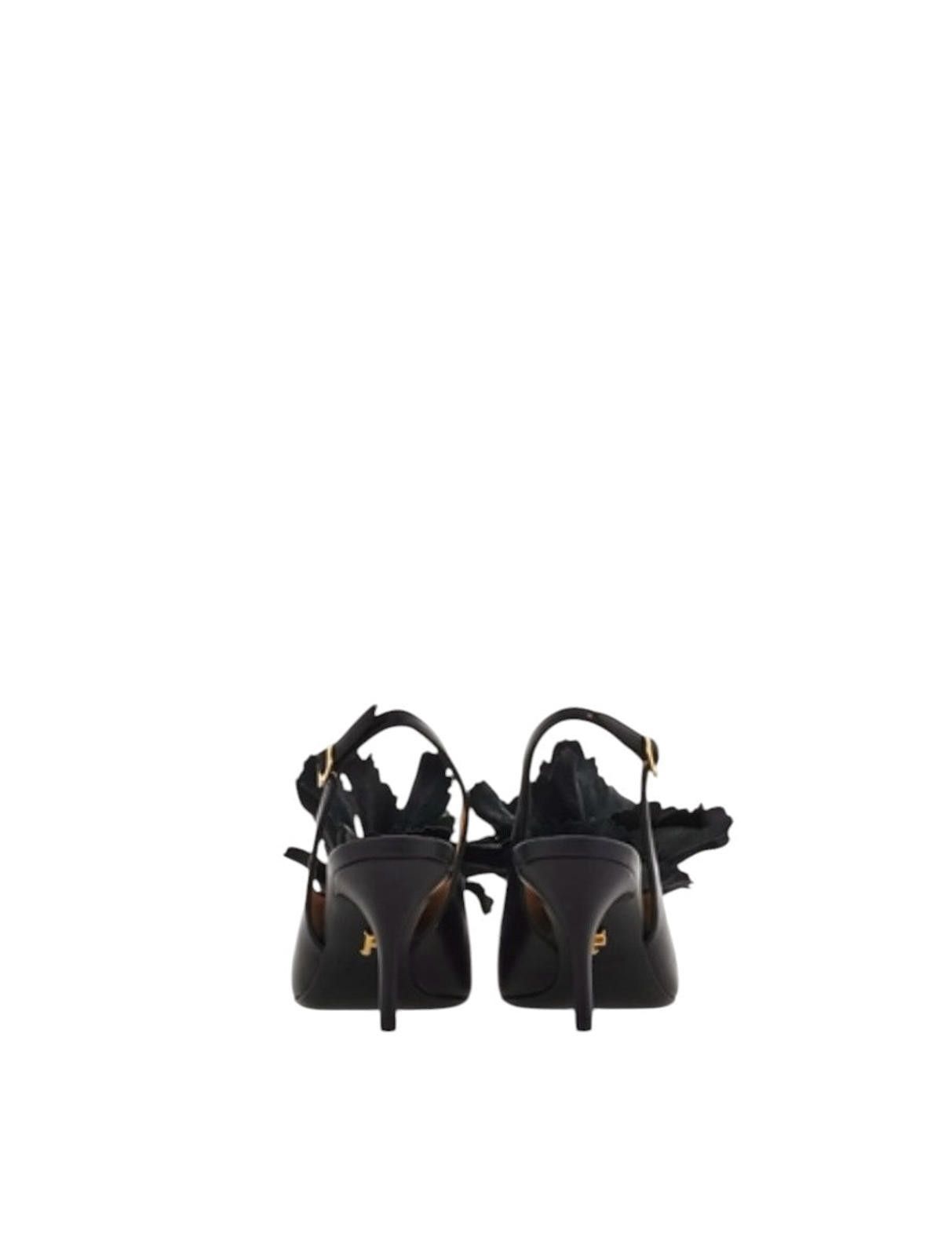 Salvatore Ferragamo Ferragamo Flower Embellished Slingback Size US 7.5 / IT 37.5 - 3 Thumbnail