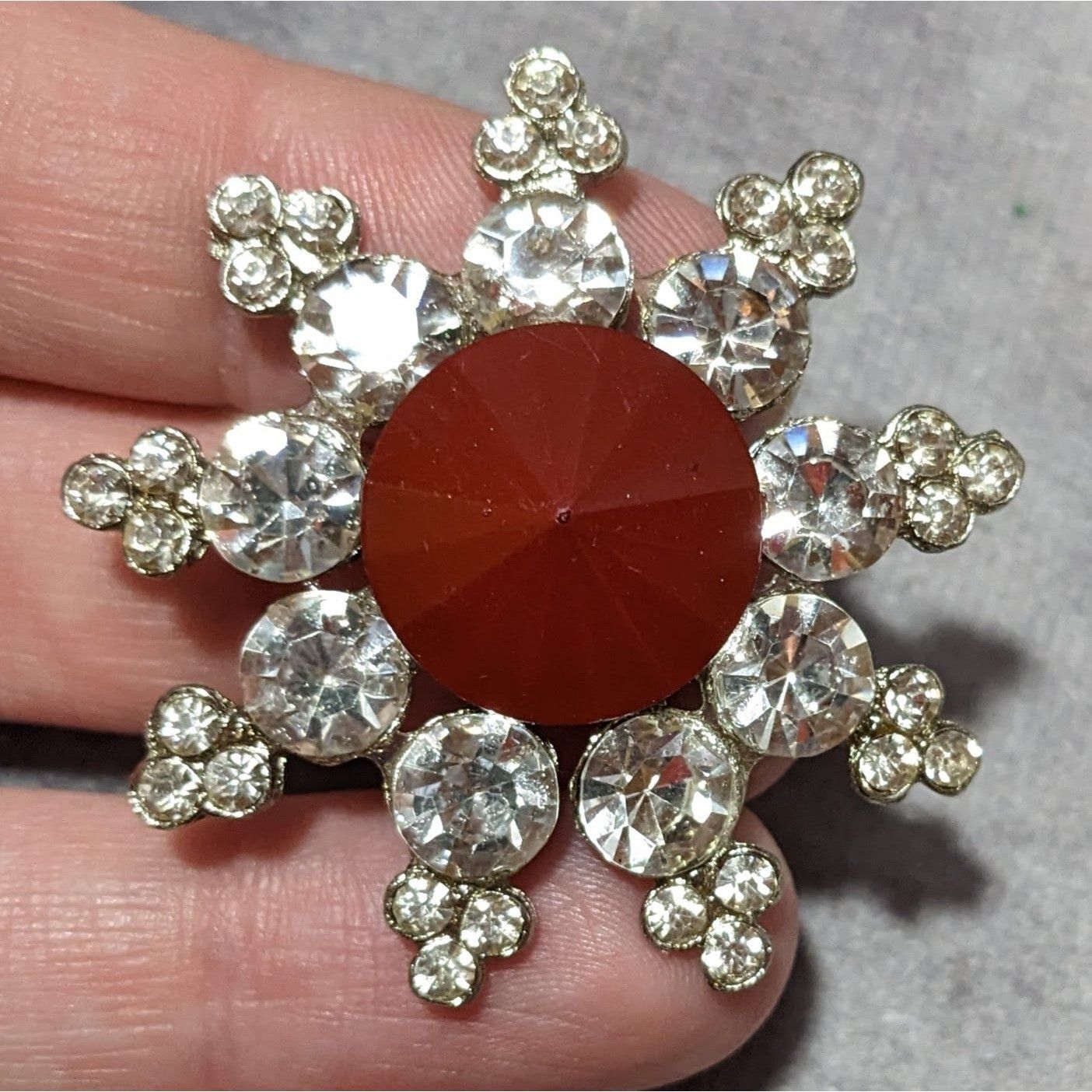 Other Vintage Red And Silver Star Rhinestone Brooch Size ONE SIZE - 5 Thumbnail