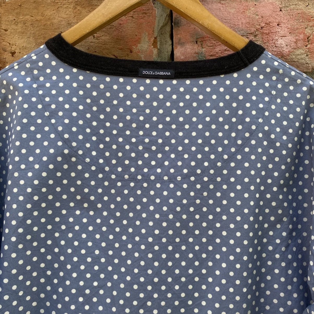 Dolce & Gabbana Dolce & GABBANA Blue Pinup Girl Polka Dot Sicily Print Tee Size M / US 6-8 / IT 42-44 - 7 Thumbnail