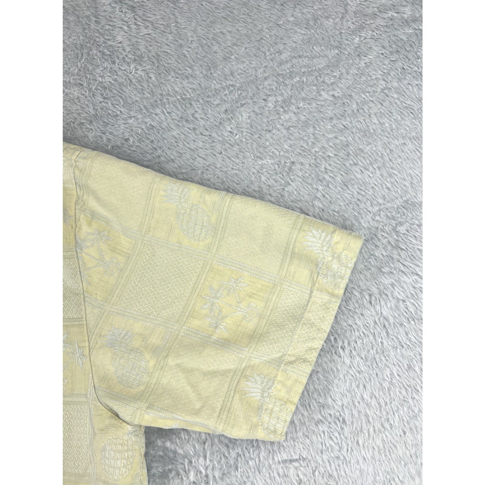 Vintage VINTAGE Jamaica Jaxx Shirt Men Medium Yellow Pineapple Palm Tree Tile Pattern Silk READ Size US M / EU 48-50 / 2 - 2 Thumbnail