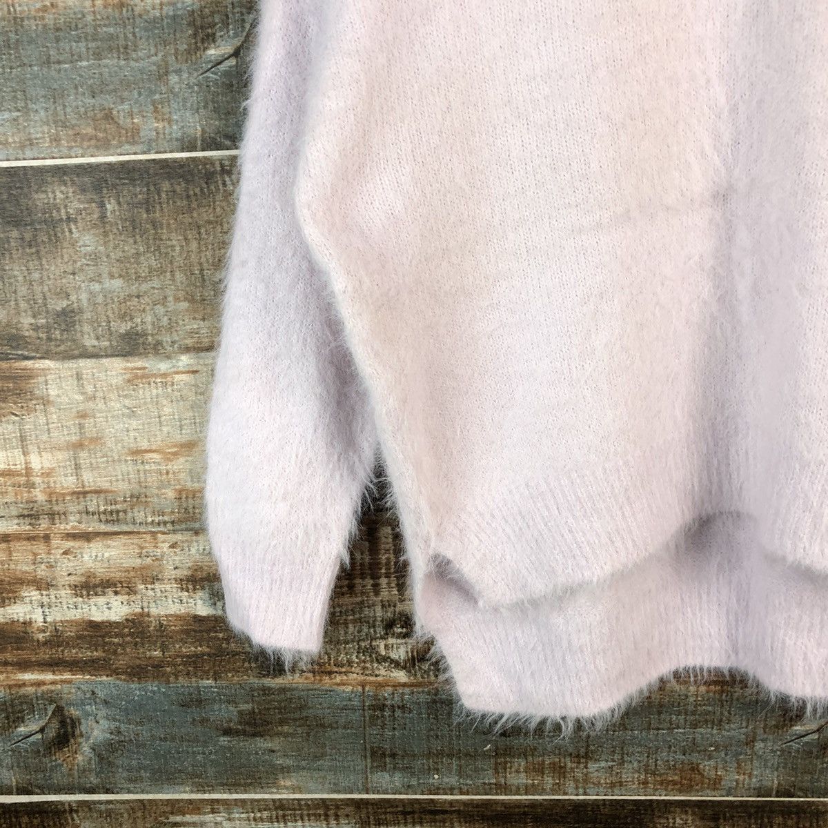 Japanese Brand DL Glacier Pink Mohair Knitwear #C433 Size L / US 10 / IT 46 - 7 Thumbnail