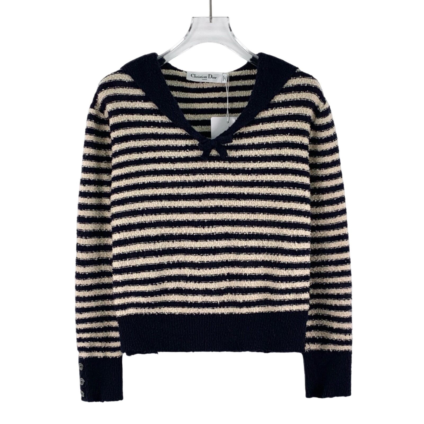 Dior Dior Striped Logo Sailor Collar Sweater FR 38 Size S / US 4 / IT 40 - 1 Thumbnail