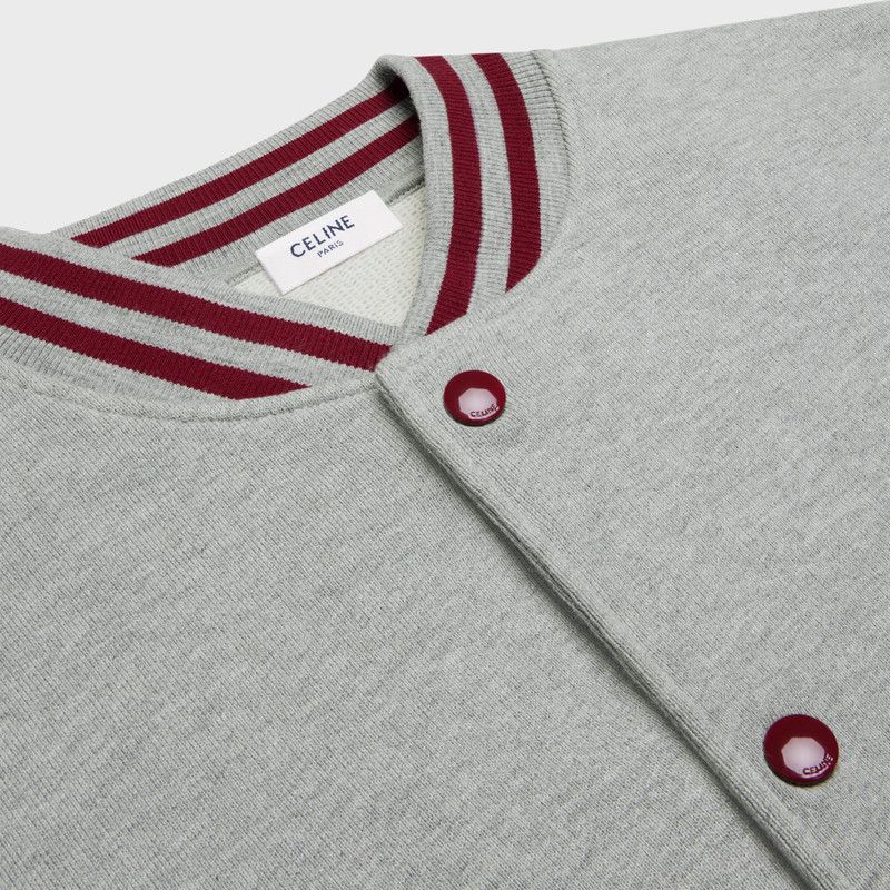 Celine o1mle0426 Teddy Collegiate Jacket in Gray Size US L / EU 52-54 / 3 - 3 Thumbnail