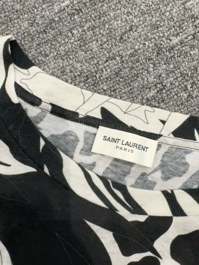 Saint Laurent Paris Saint laurent paris Black and white tropical floral print T Size US XL / EU 56 / 4 - 3 Thumbnail