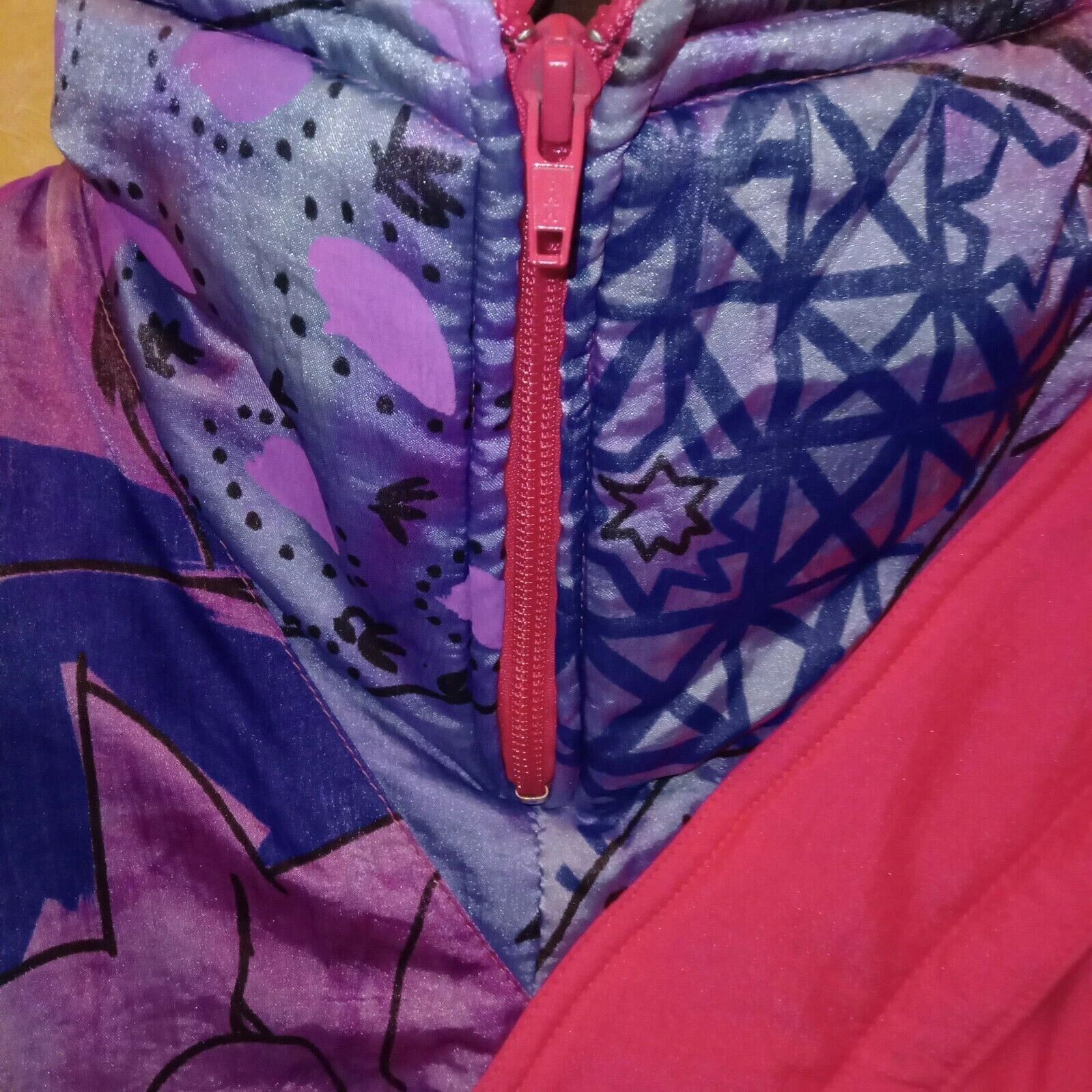 Other Vintage 80s Neon Pink One Piece Ski Suit Snowsuit Sz 36 Size XS / US 0-2 / IT 36-38 - 5 Thumbnail