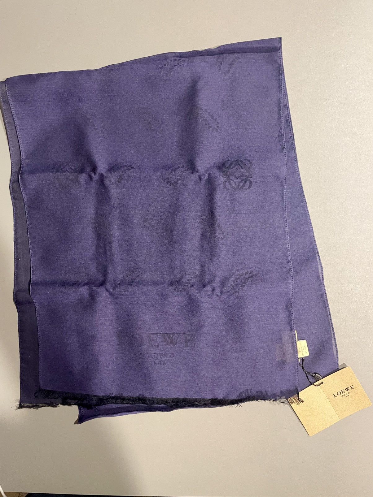 Loewe Loewe navy blue scarf Size ONE SIZE - 1 Thumbnail