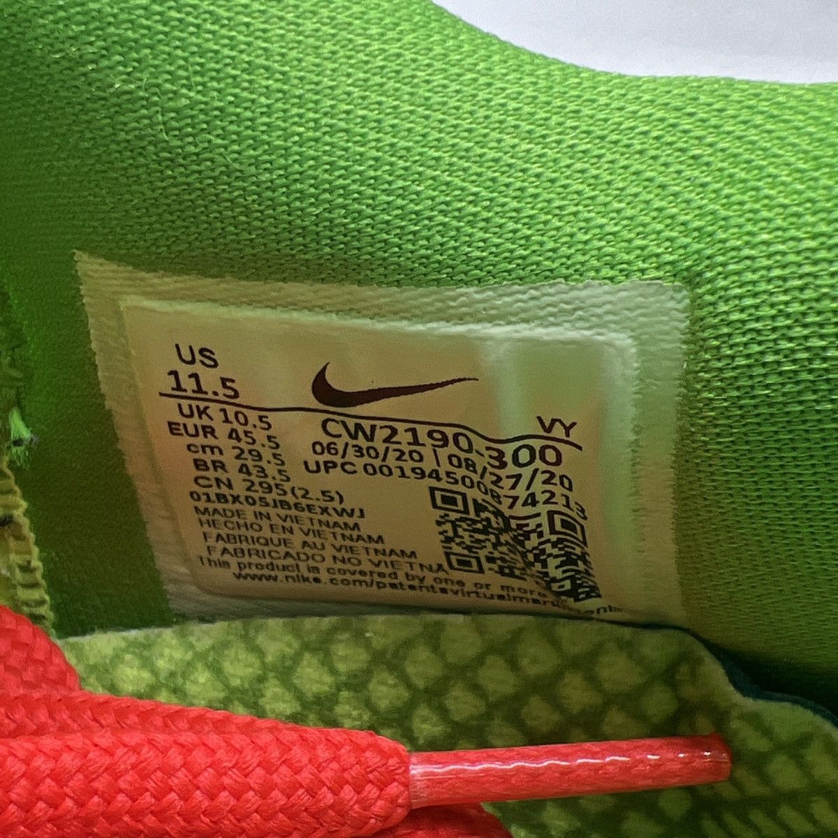 Nike Zoom Kobe 6 protro grinch Size US 11.5 / EU 44-45 - 9 Thumbnail