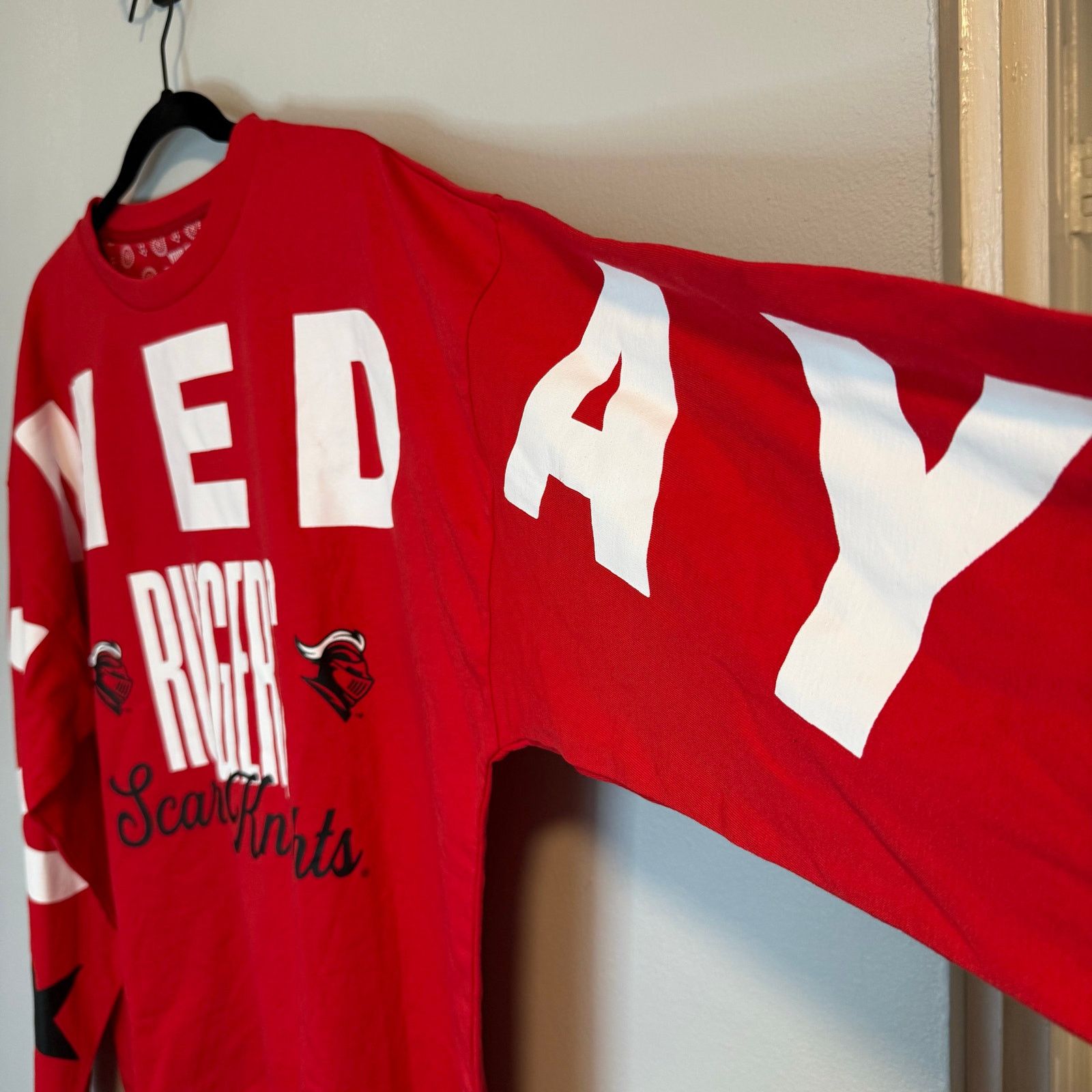 NCAA Rutgers University Game day Pressbox Long Sleeve Mens OS NWT Size US XL / EU 56 / 4 - 6 Thumbnail