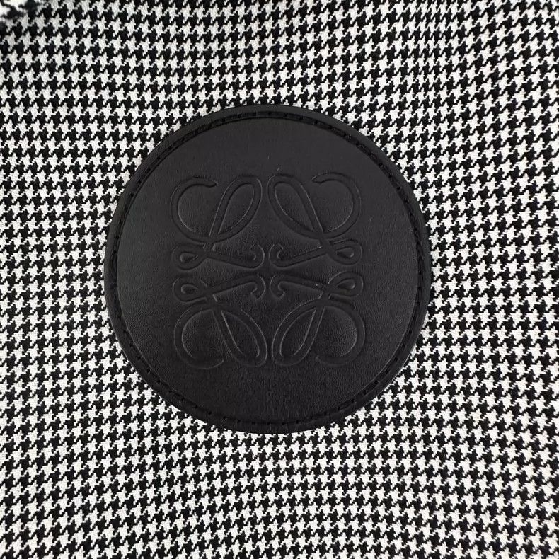 Loewe LOEWE Leather houndstooth plaid jacket Size M / US 6-8 / IT 42-44 - 3 Thumbnail