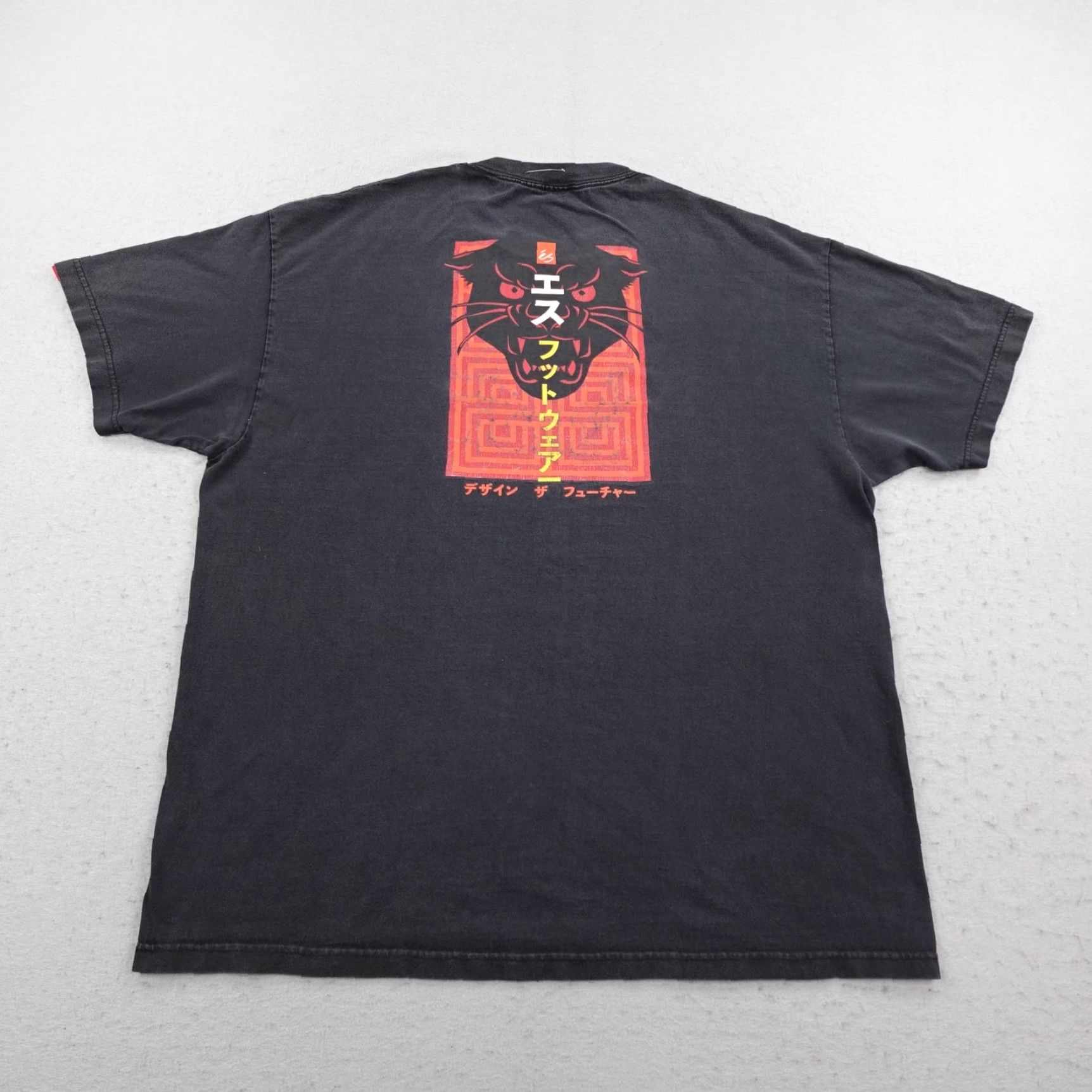 Vintage ES Skateboard Shirt Mens 2XL Black Kyatto Japanese Panther Skater Skateboarding Size US XXL / EU 58 / 5 - 6 Thumbnail