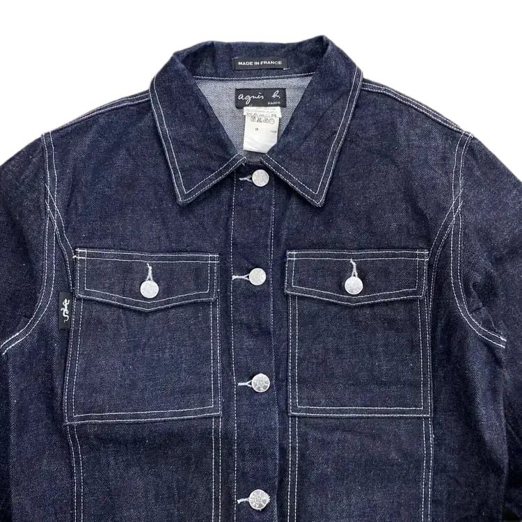 agnes b. Vintage Agnes B Indigo Denim Jackeg Size US M / EU 48-50 / 2 - 2 Thumbnail