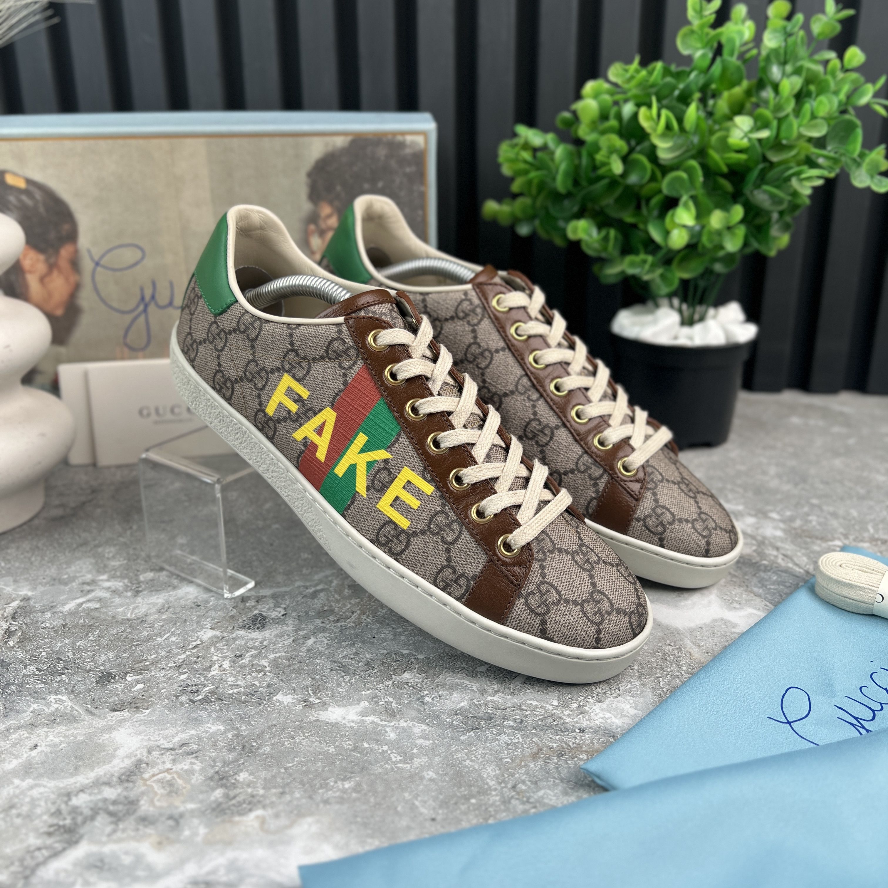 Gucci Gucci ACE GG Supreme Canvas Not Fake Leather Size US 7.5 / IT 37.5 - 4 Thumbnail