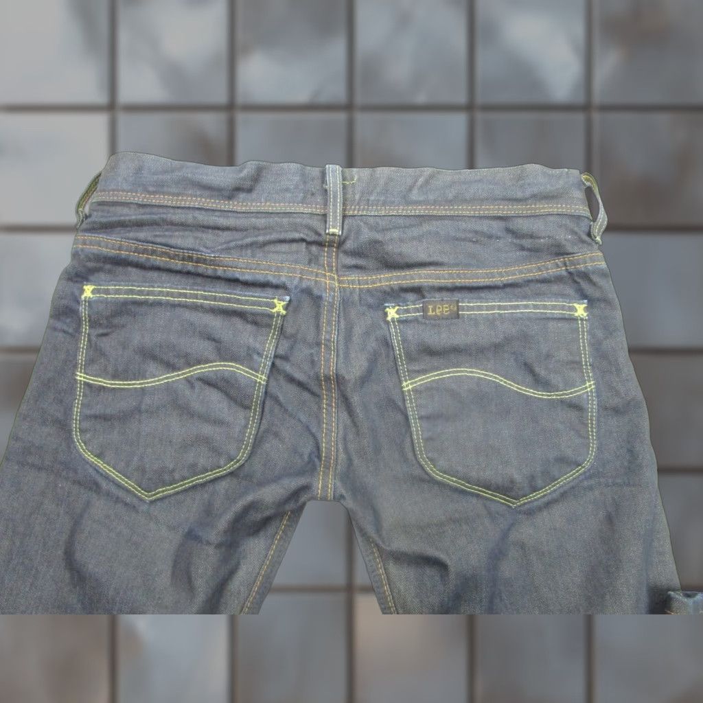 Lee Jeans Women's 32 Blue Slim Straight Low-Rise Cotton Pants