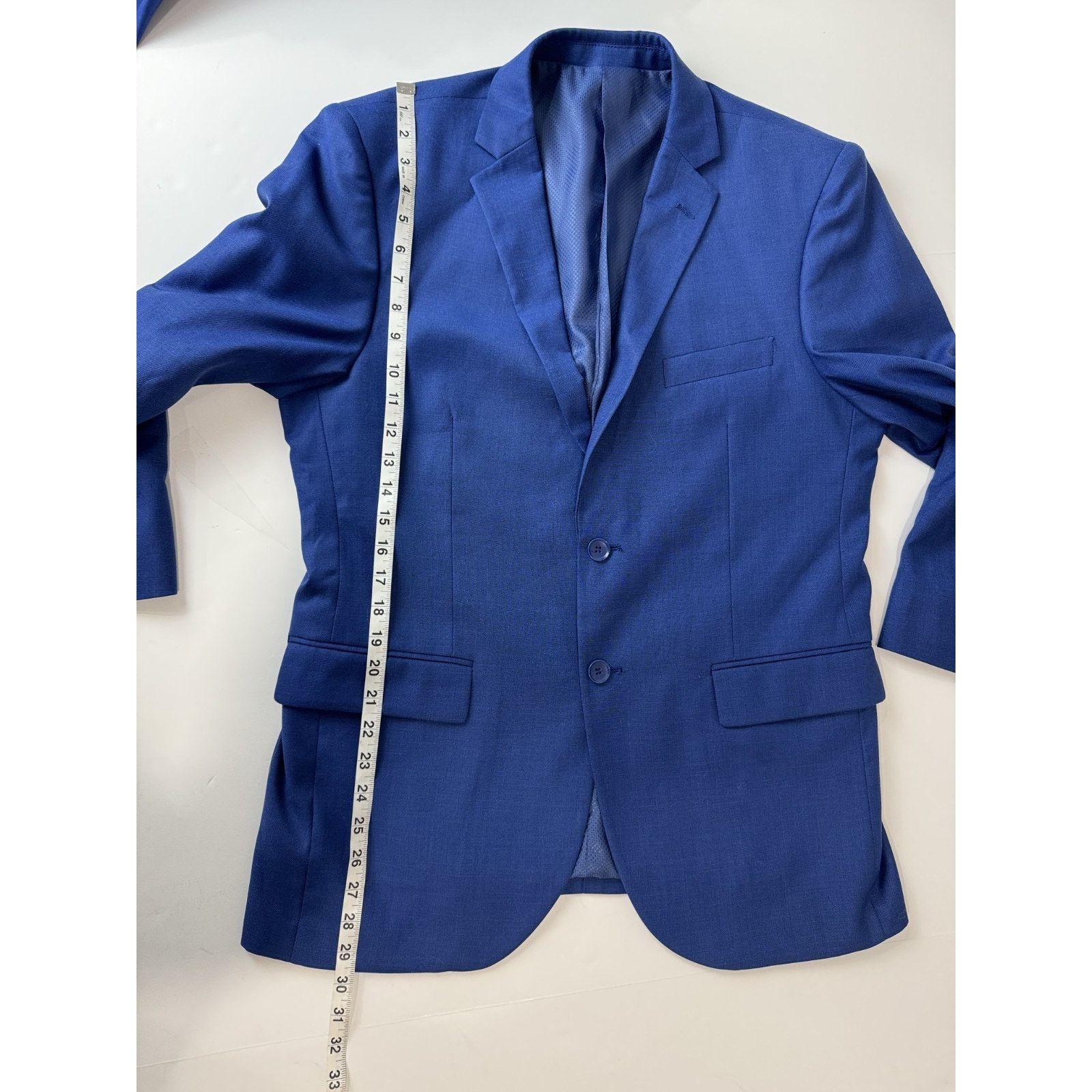 Other Bacaccio Uomo Blue 2-Piece Suit 40S Jacket 34S Pants Slim Size 40S - 4 Thumbnail