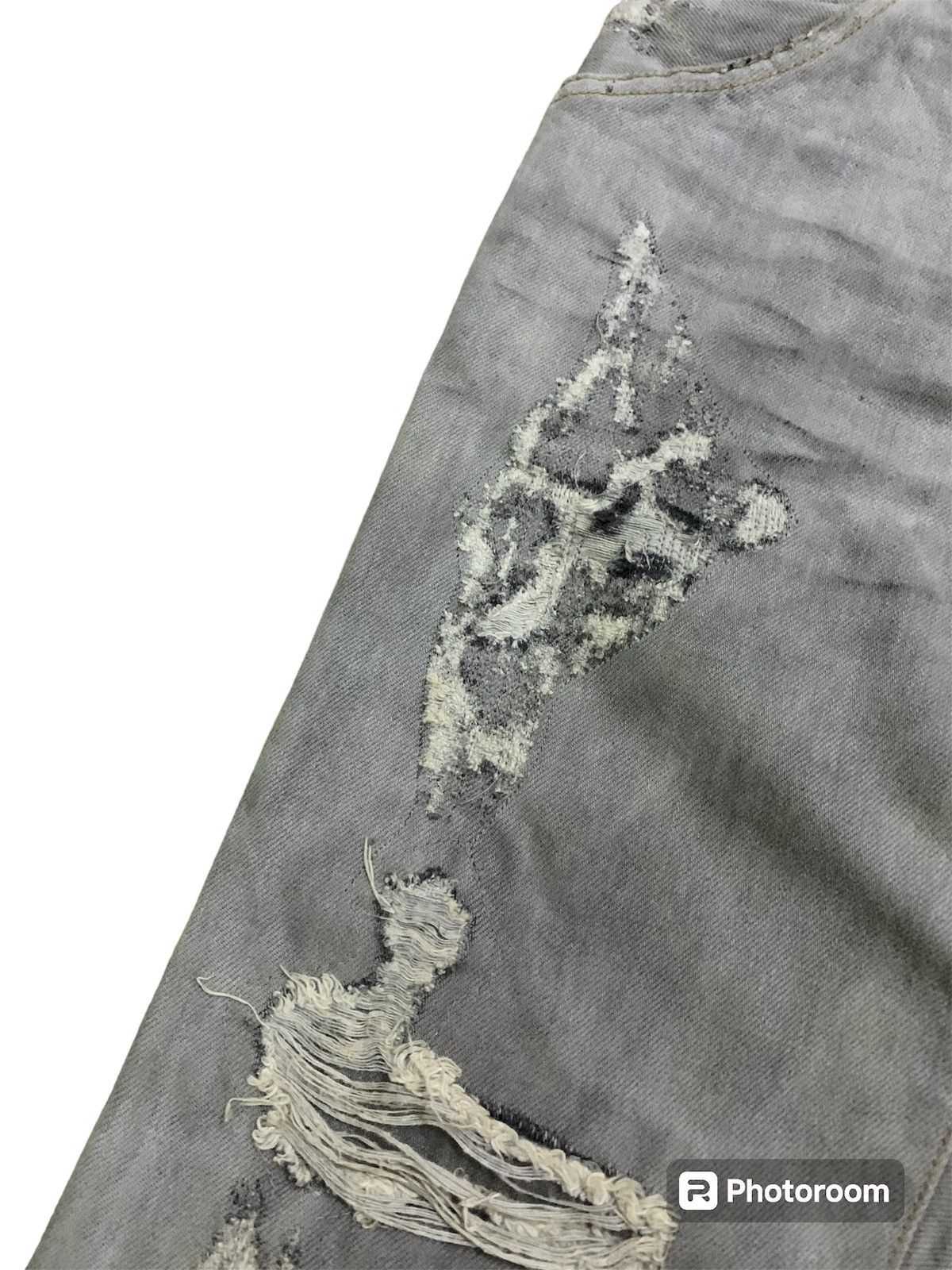 Kazuyuki Kumagai Attachment 💥Kazuyuki kumagai Attachment Ripped Denim Size US 29 - 8 Thumbnail