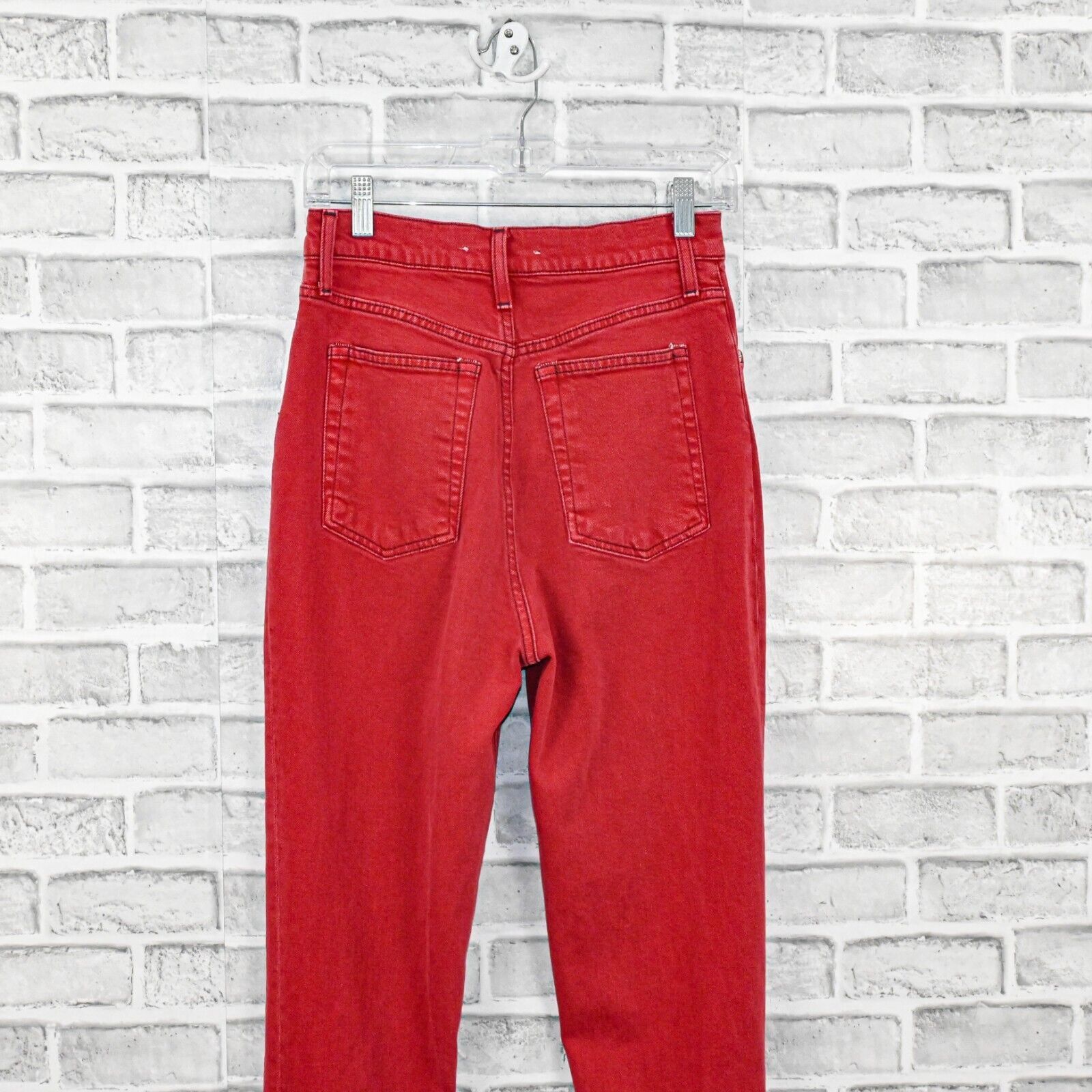 Helmut Lang Helmut Lang High Waist Spikes Jeans in Red Oxidize stone Size 28" / US 6 / IT 42 - 10 Thumbnail
