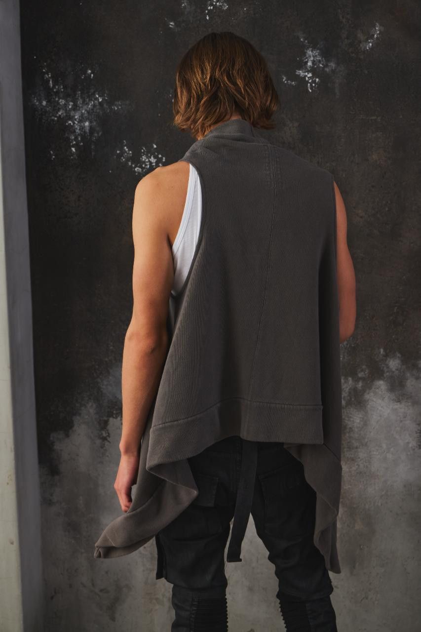 Rick Owens Drkshdw Rick Owens DRKSHDW Draped Sleeveless Cotton Vest Size US M / EU 48-50 / 2 - 5 Thumbnail