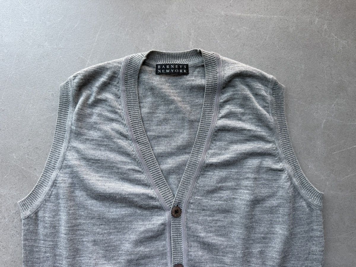 Barneys New York Barneys New York Japan Version Wool Fine Knit Mens Grey Vest Size US S / EU 44-46 / 1 - 5 Thumbnail