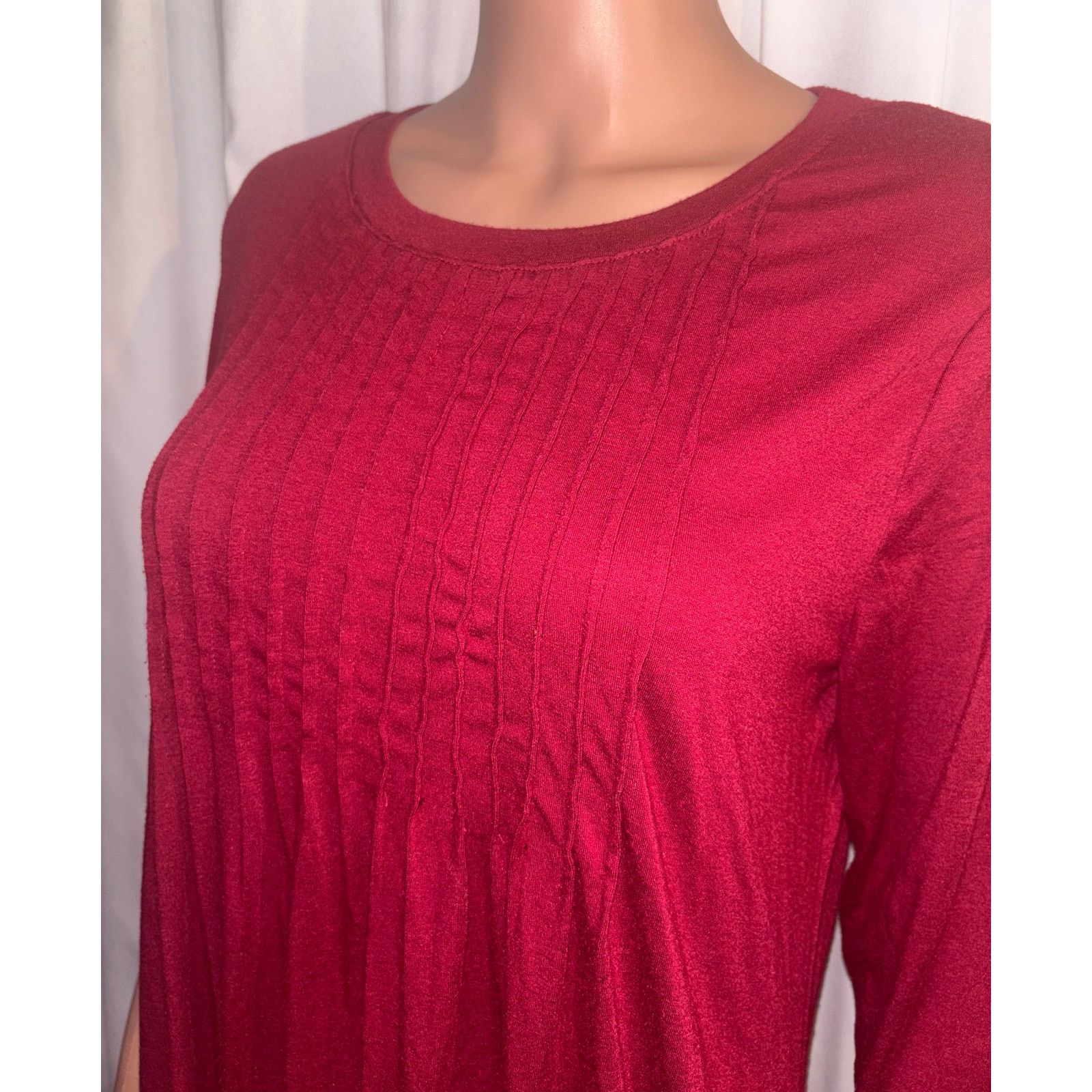 The Unbranded Brand Red Pleated Dress Size Large Size L / US 10 / IT 46 - 4 Thumbnail
