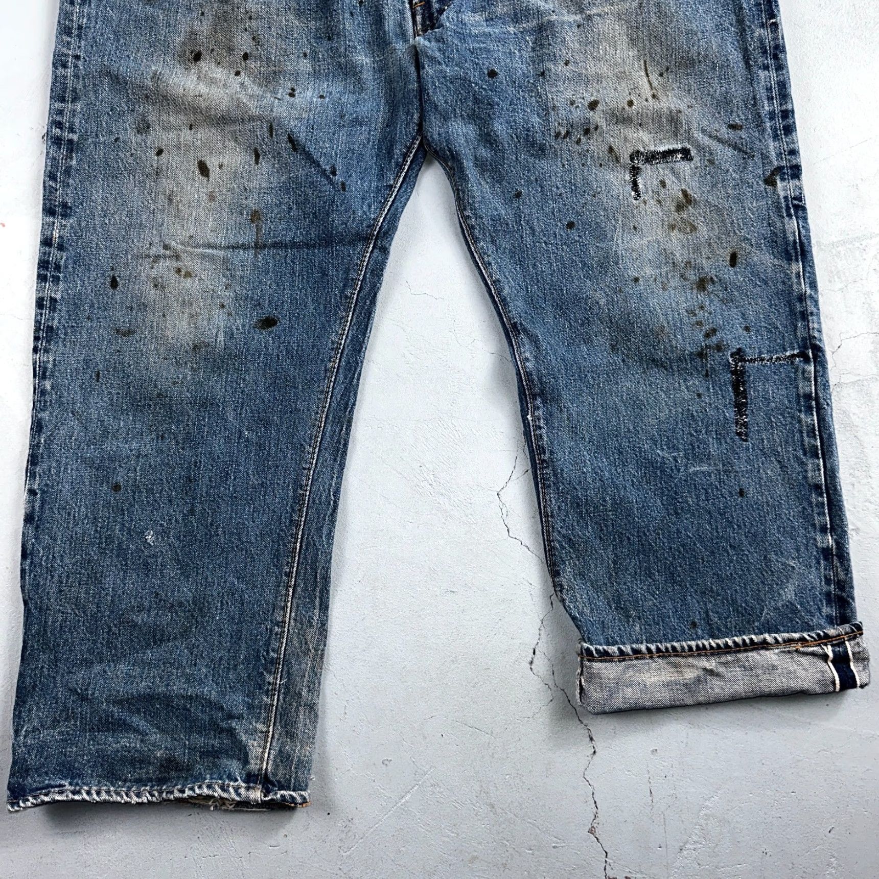 Levi's Levi's 501 Vintage 70s Jeans Men Medium Wash Redline Selvedge USA Distressed Cotton Straight Size US 32 / EU 48 - 3 Thumbnail