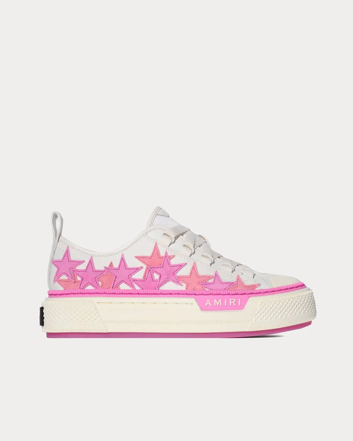 Amiri o1w1db11224 Stars Court Low-Top Sneakers in White/Pink Size US 7 / IT 37 - 1 Thumbnail