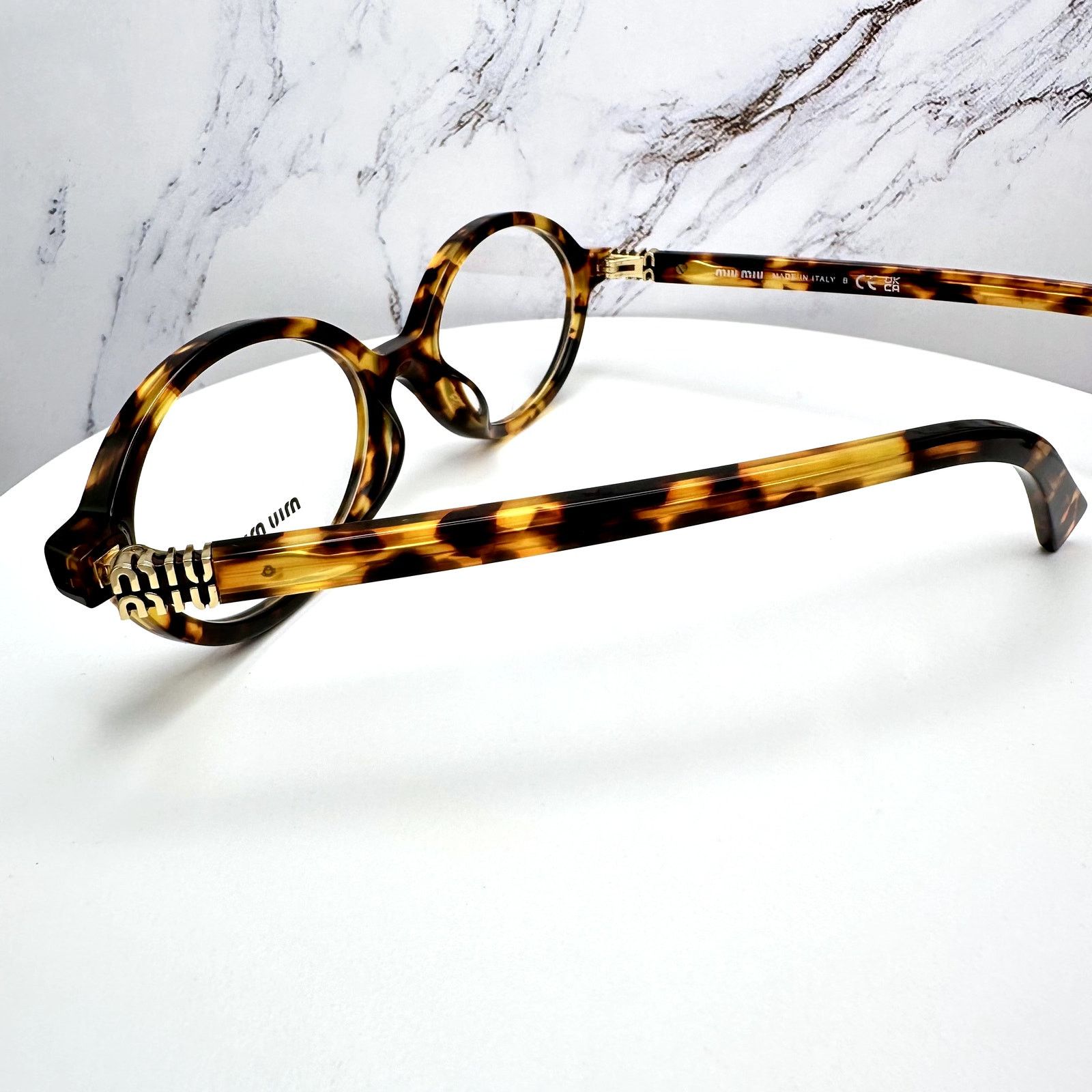 Miu Miu NEW MIU MIU Womens Eyeglasses Brown Oval Full Rim Frames Size ONE SIZE - 13 Thumbnail