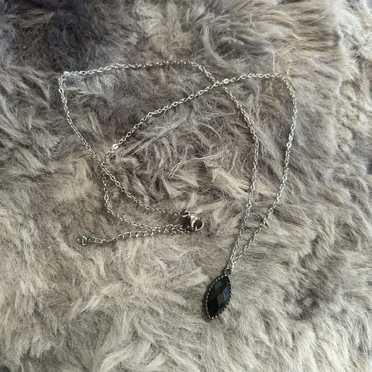 Handmade Handcrafted vintage faceted dome jet black glass necklace Size ONE SIZE - 8 Thumbnail