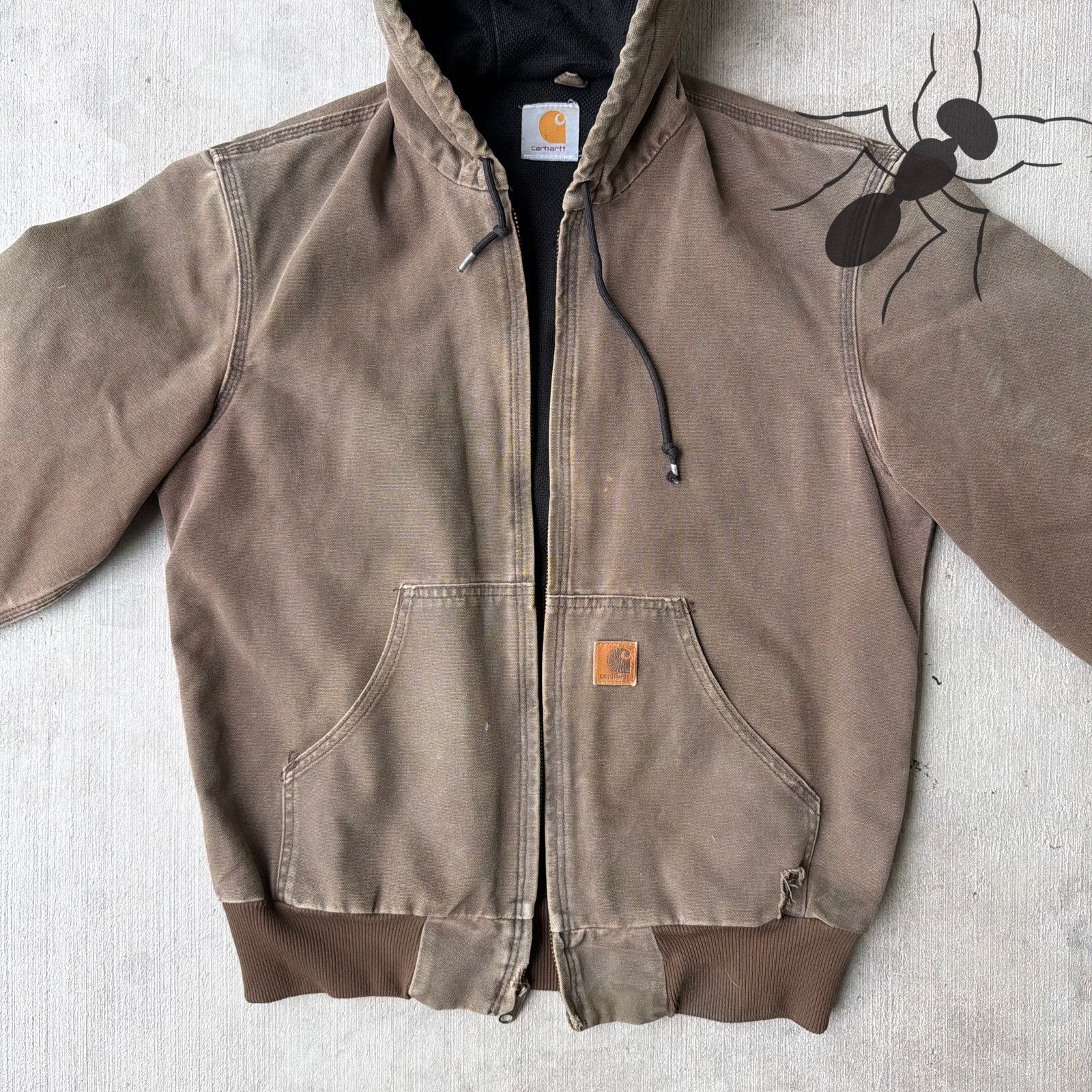 Carhartt × Vintage Carhartt brown hooded work wear jacket Size US S / EU 44-46 / 1 - 3 Thumbnail