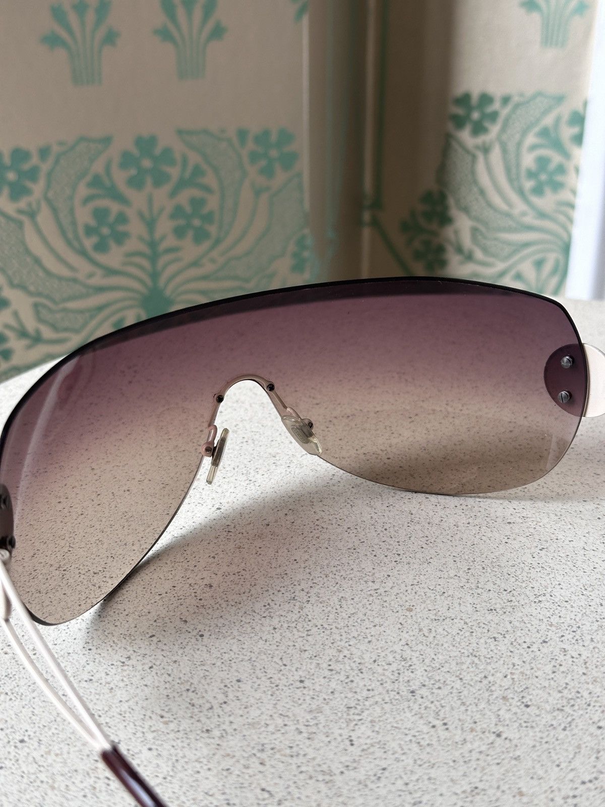 Versace VERSACE Shield Mask Beige Brown Medusa Sunglasses Mod. 2038 Size ONE SIZE - 11 Thumbnail