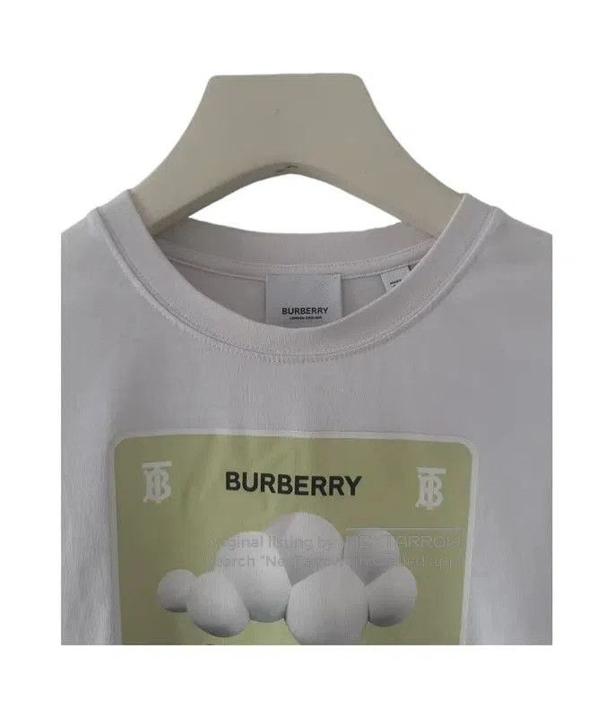 Burberry Burberry Summer White Graphic Cotton T-Shirt. Size L / US 10 / IT 46 - 4 Thumbnail