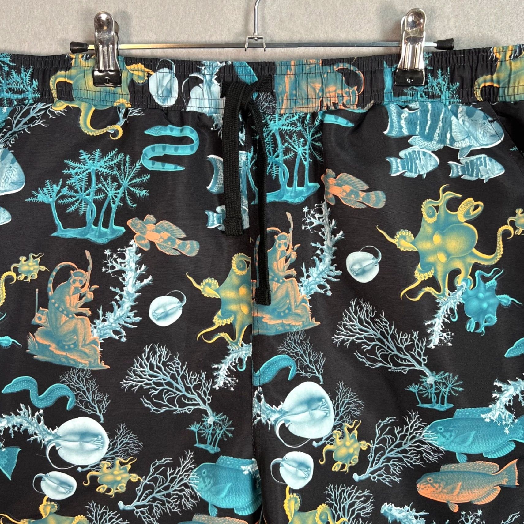 Swims LRG Mens Underwater Graphic Swim Shorts Large Polyester Black Multicolor Size US 33 - 5 Thumbnail
