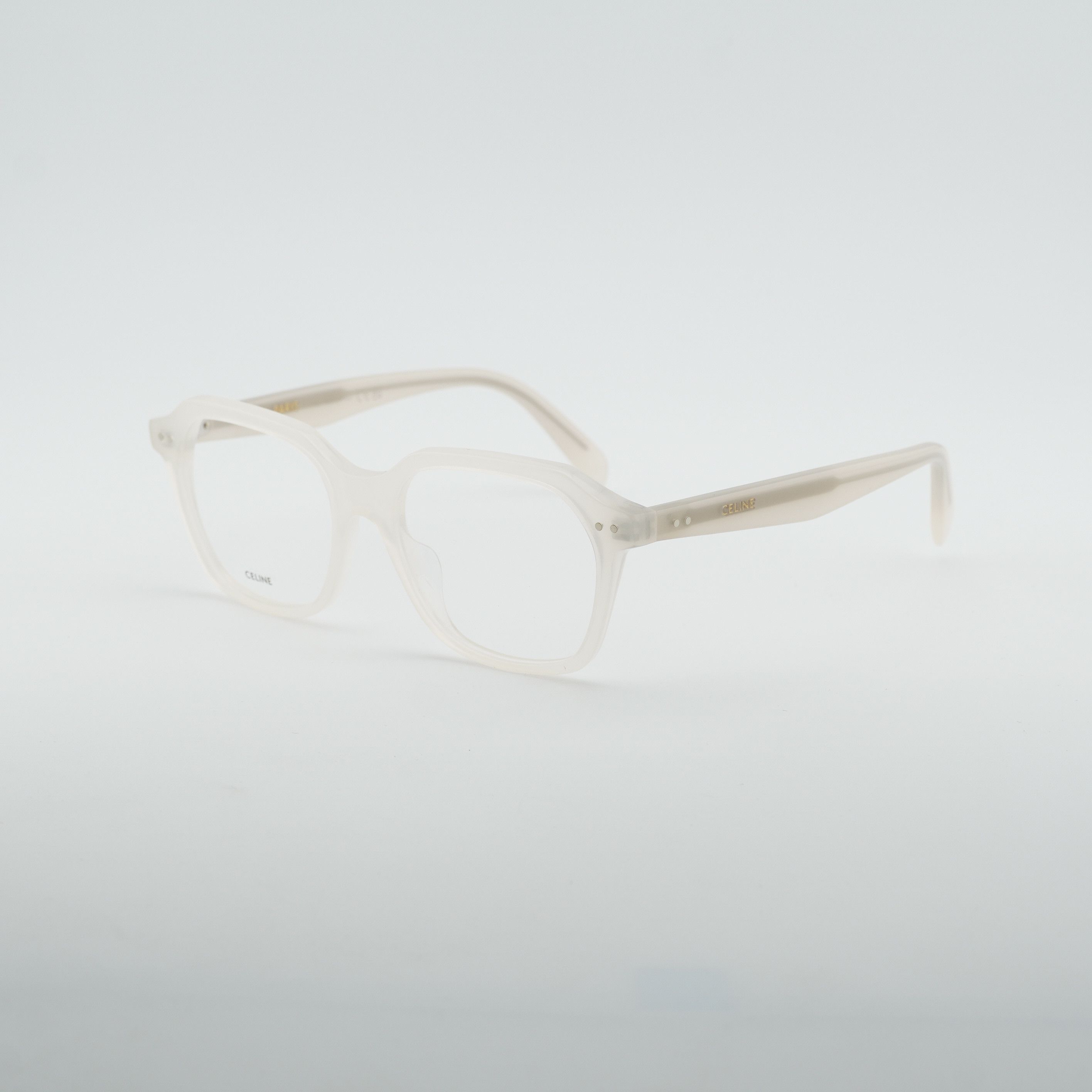 Celine Celine CL50127I 025 Eyeglasses Ivory 52mm Square Frame Size ONE SIZE - 8 Thumbnail