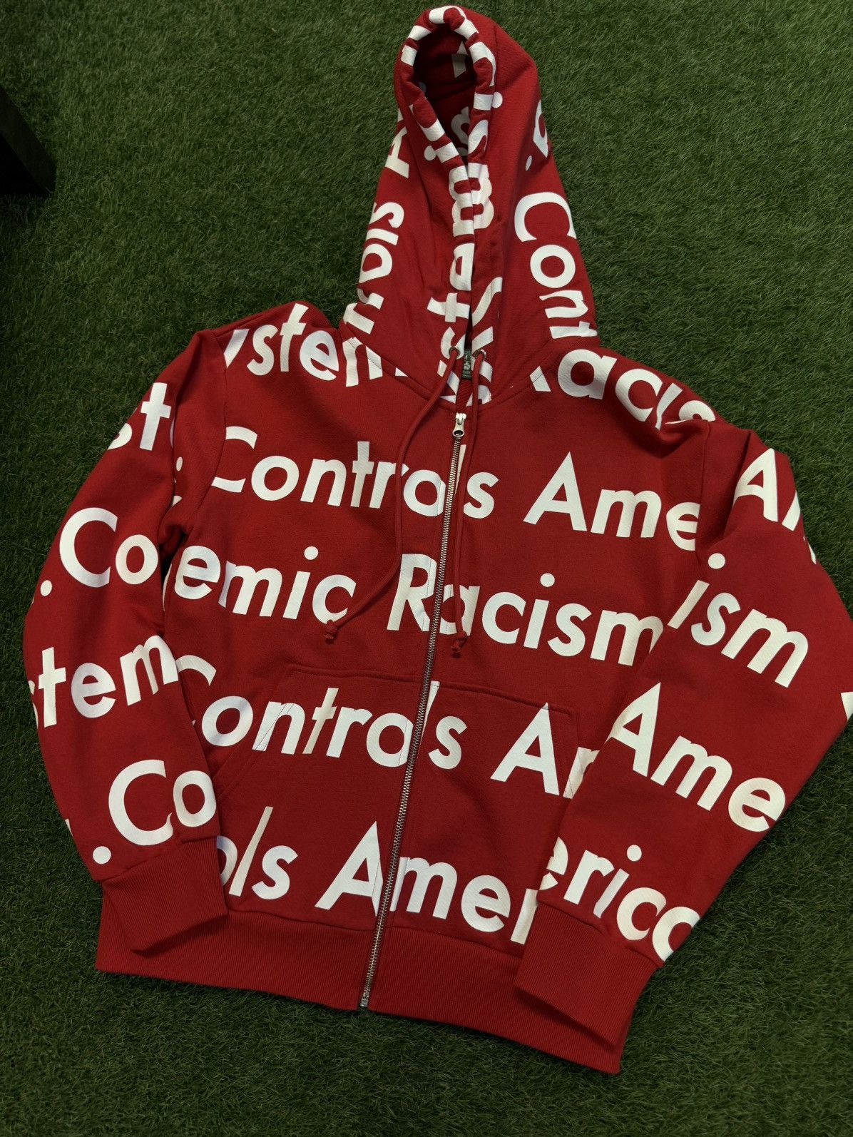 DENIM TEARS Denim Tears Systematic Racism Controls America Hoodie M Size US M / EU 48-50 / 2 - 2 Thumbnail
