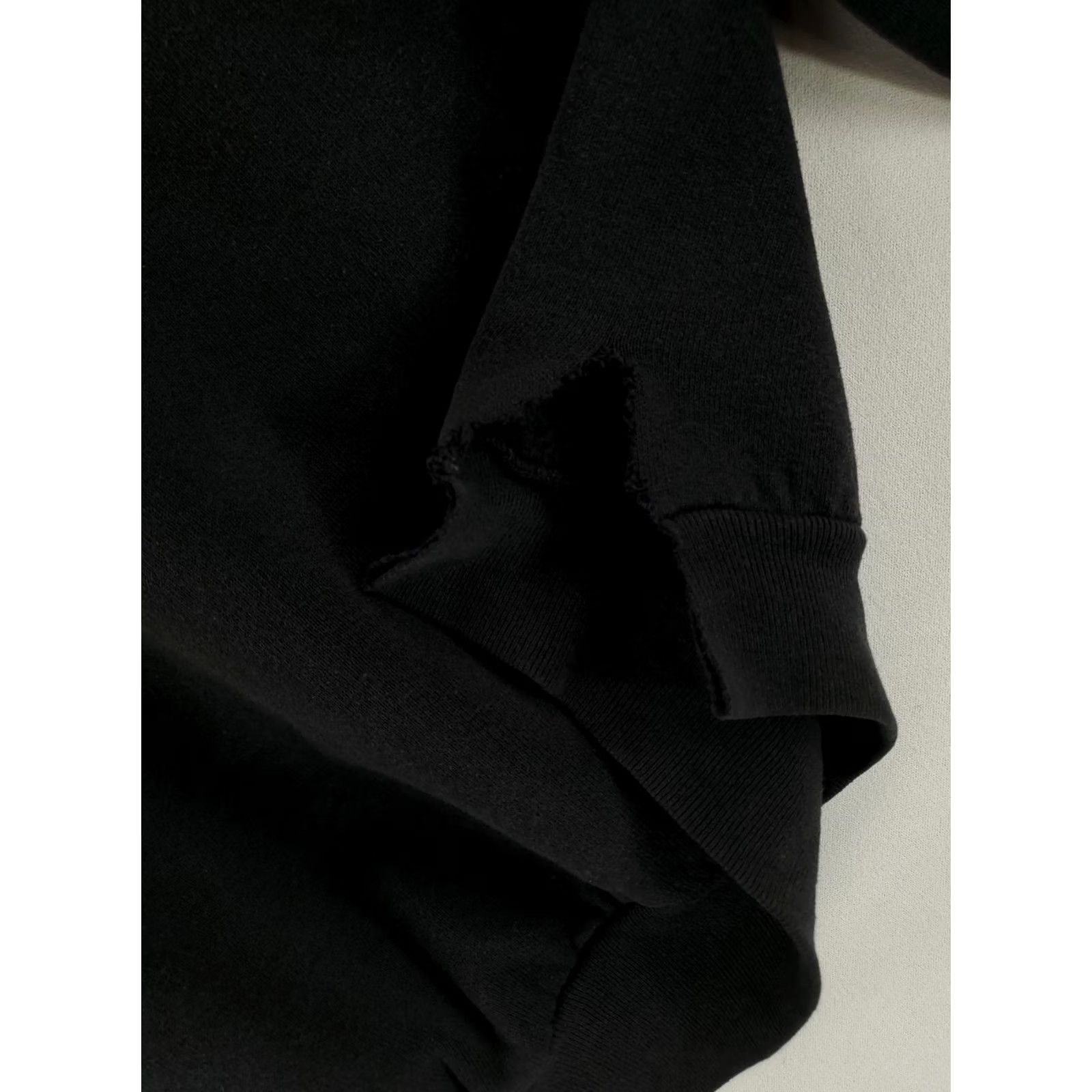 Fruit Of The Loom VINTAGE Fruit of the Loom Sweatshirt Men XL Black Cut Waist USA Blank 90s Size US XL / EU 56 / 4 - 4 Thumbnail