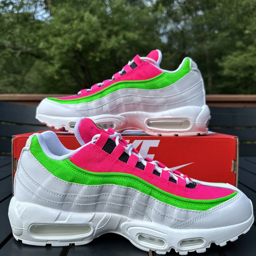 Nike Nike Air Max 95 Custom Watermelon - Pink/Green/White Size 10 Size US 10 / EU 43 - 3 Thumbnail