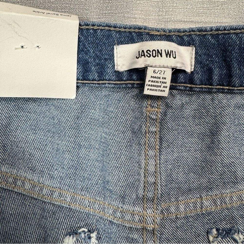 Jason Wu NWT New $229 Jason Wu High Waist Ankle Relaxed Barrel Jeans Size 28" / US 6 / IT 42 - 6 Thumbnail