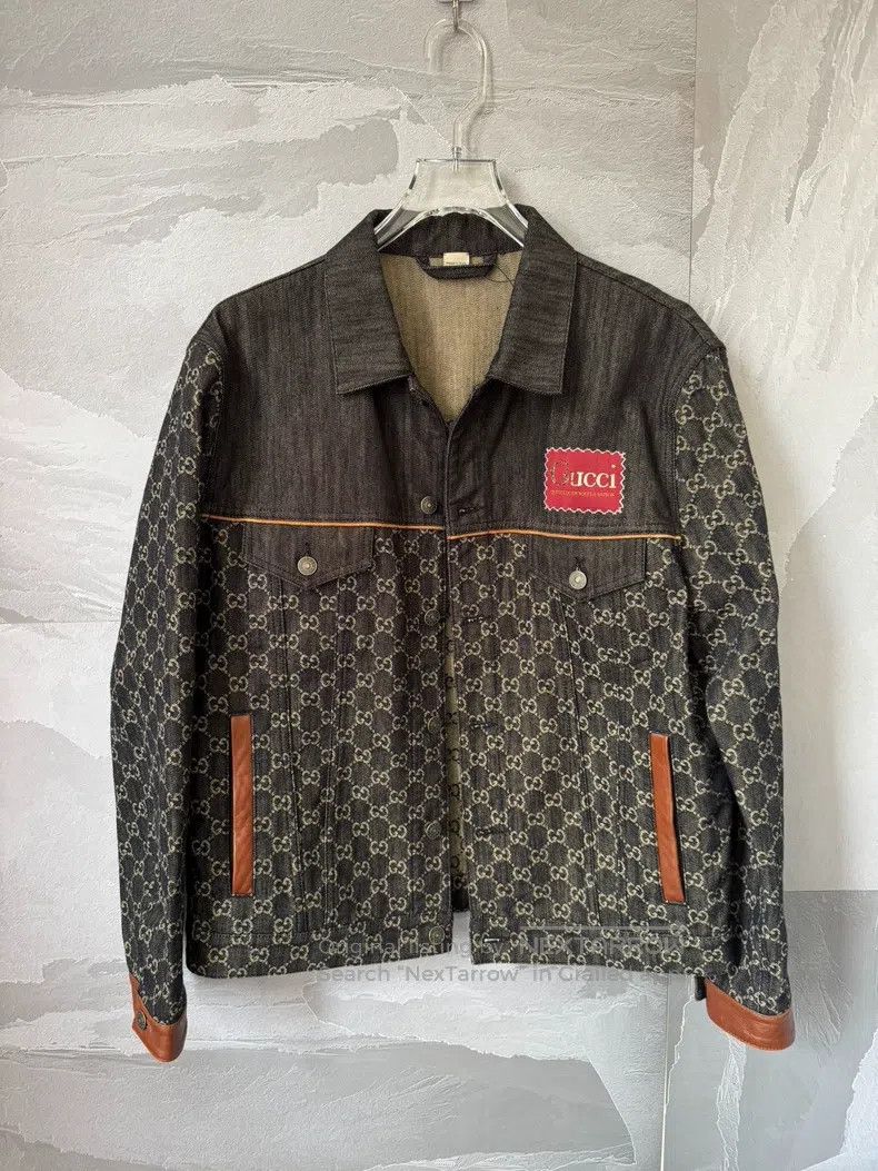 Gucci Gucci Red-labeled brown full-print denim jacket Size US S / EU 44-46 / 1 - 1 Thumbnail