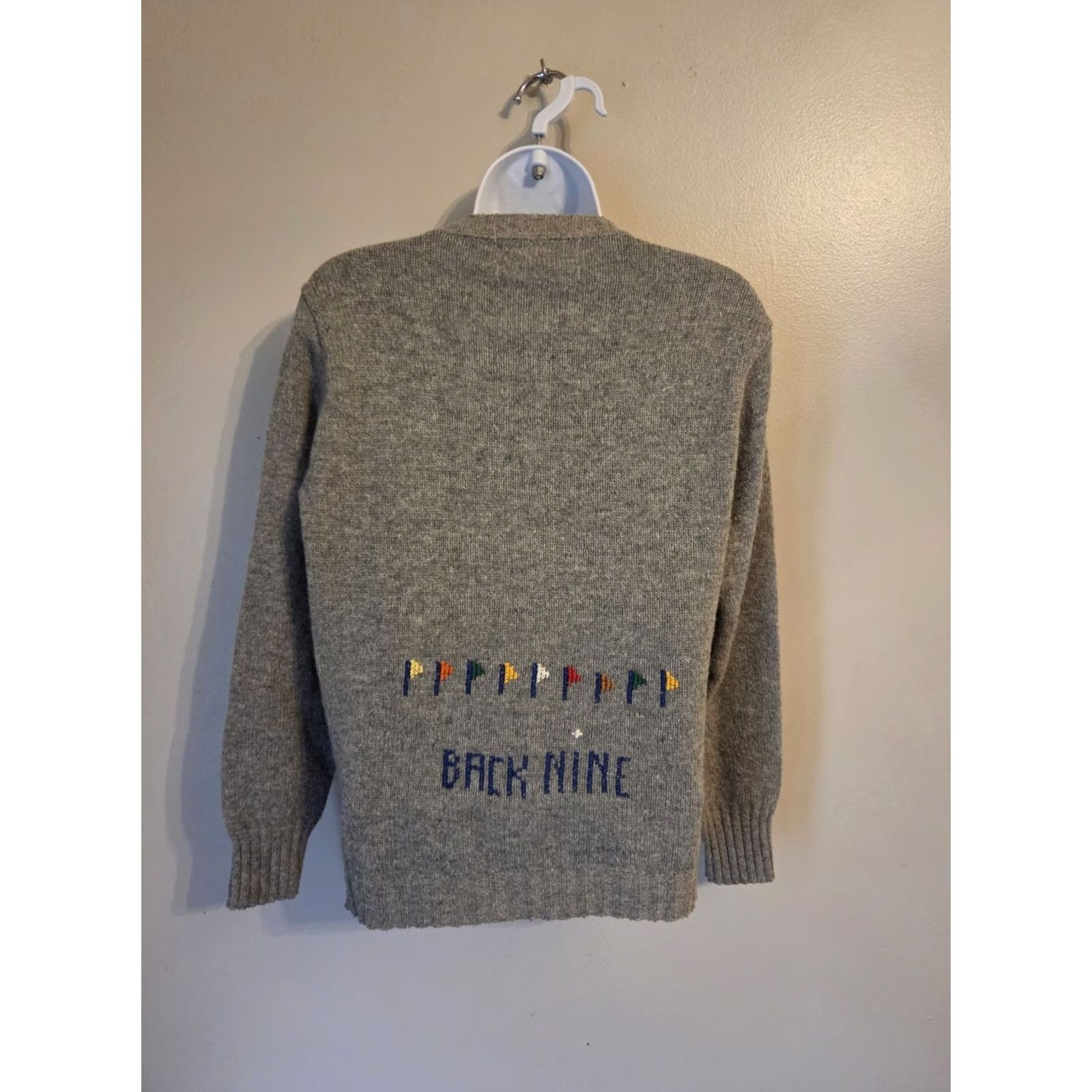 Vintage VINTAGE Scotch Nap Old Colony Front Nine Back Nine Gray Sweater Shirt Womens XS Regular Wool Blend 1980s US Size S / US 4 / IT 40 - 6 Thumbnail