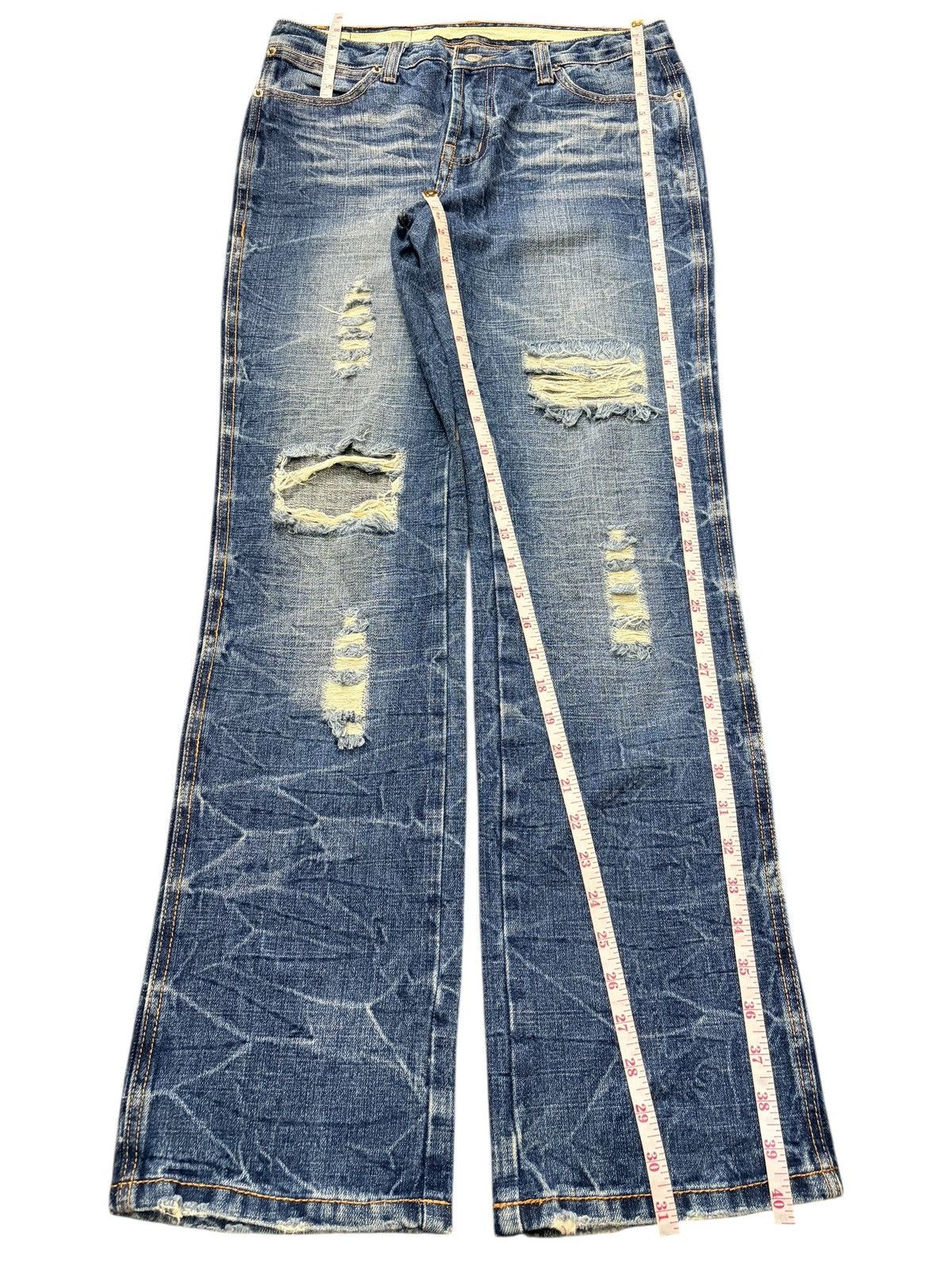 Edwin Vintage Japanese Brand Faded Wash Distress Jeans Size 30" / US 8 / IT 44 - 7 Thumbnail