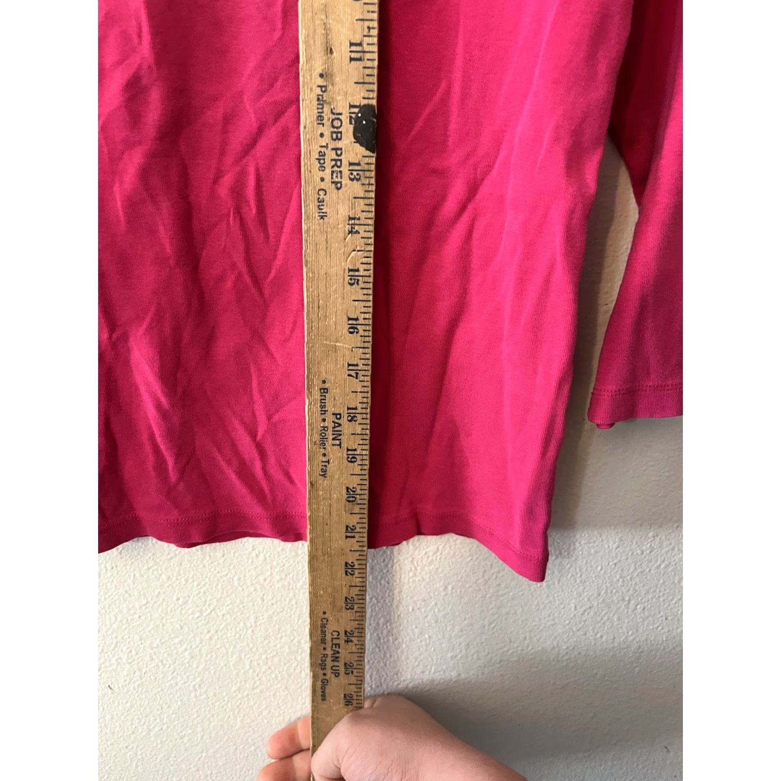 Vintage Karen Scott Women T-Shirt 3/4 Sleeve Round Neck Solid Pink Size S Size S / US 4 / IT 40 - 4 Thumbnail