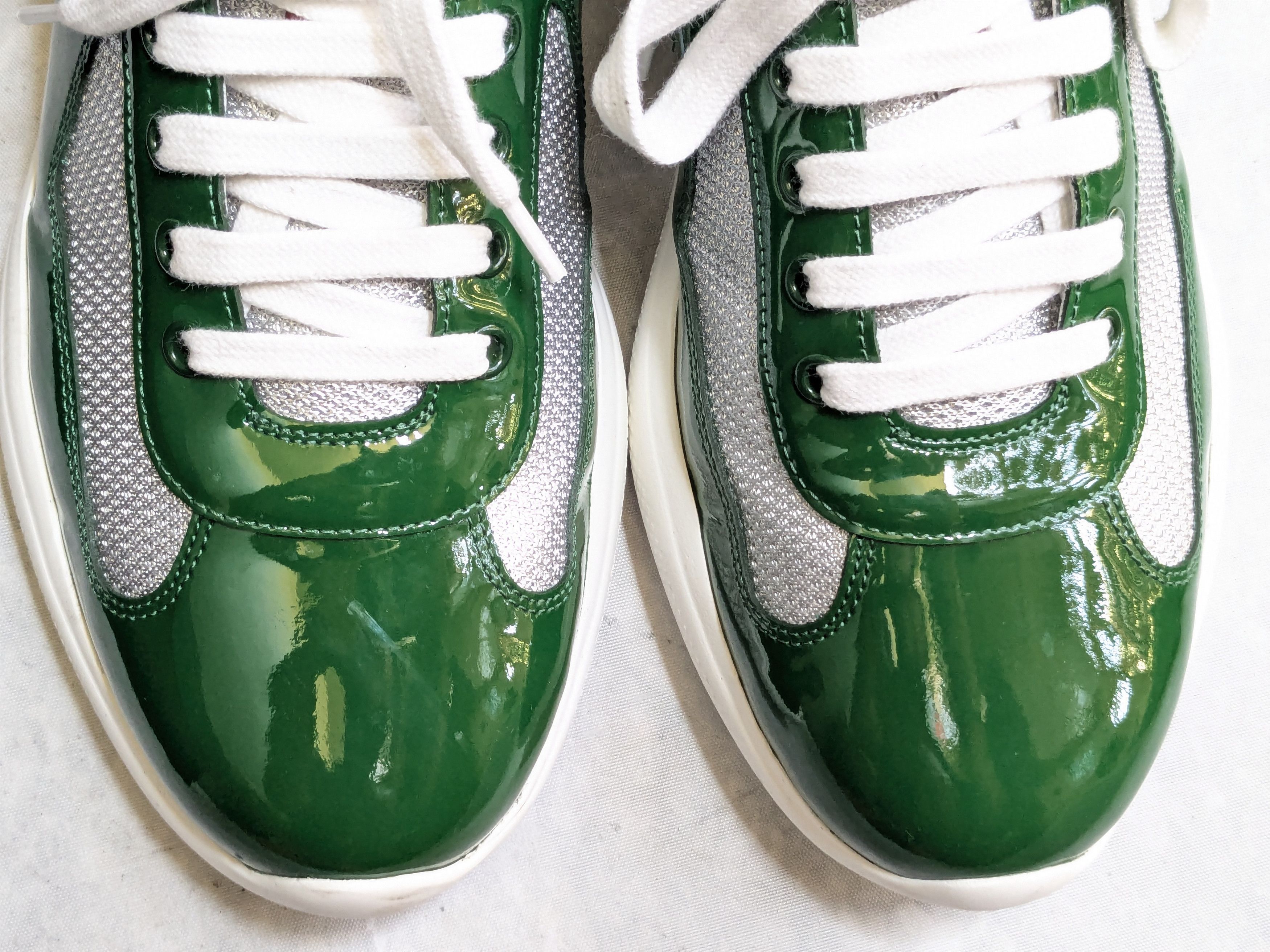 Prada Prada America's Cup Green Patent Leather 10 US Low Size US 10 / EU 43 - 3 Thumbnail