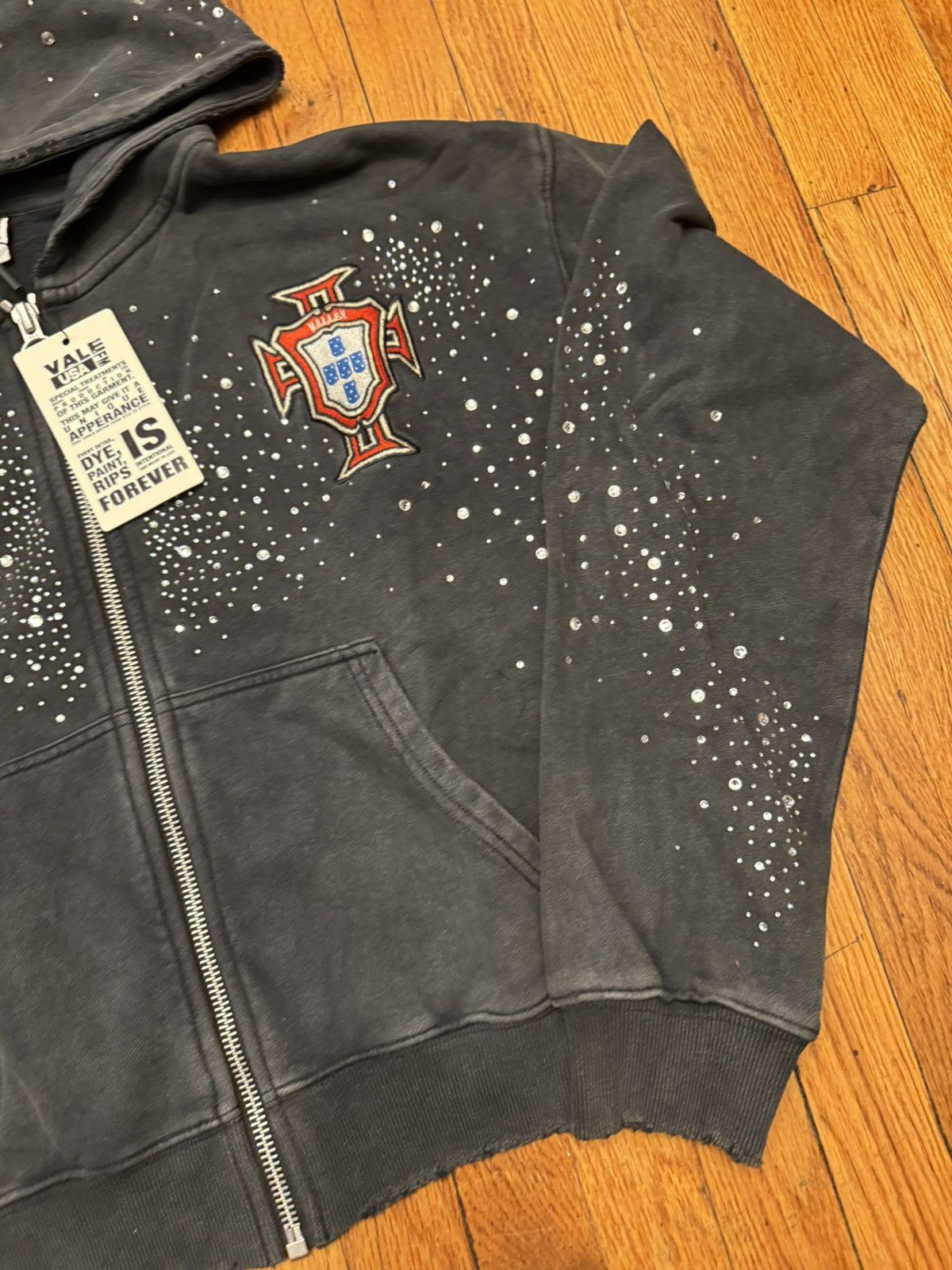 Vale Vale Pluto Clustered Zip Up Hoodie Black Wash Small Size US S / EU 44-46 / 1 - 4 Thumbnail