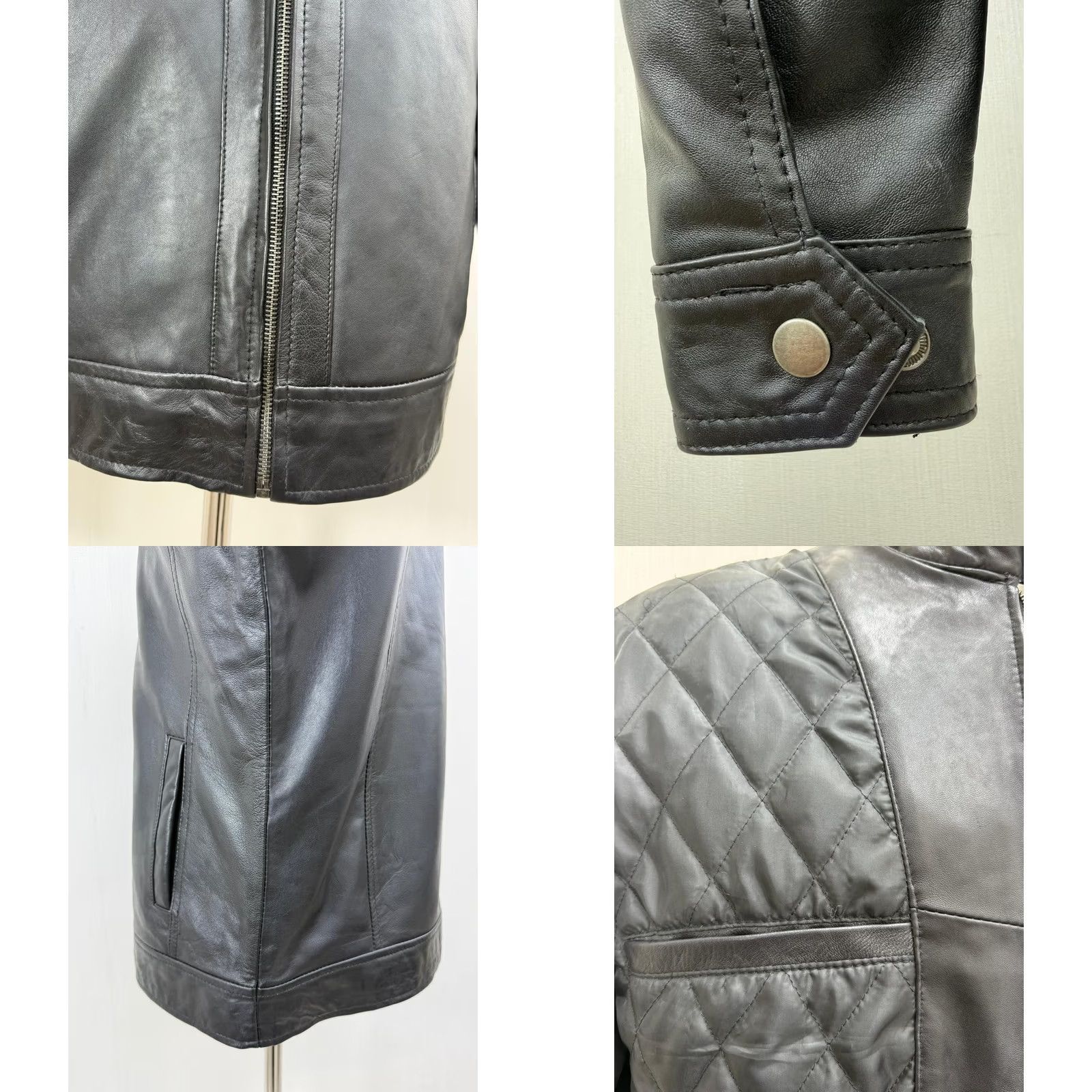 Vintage Men's Italian Sheepskin Leather Premium Soft Black Jacket L Large Size US L / EU 52-54 / 3 - 9 Thumbnail