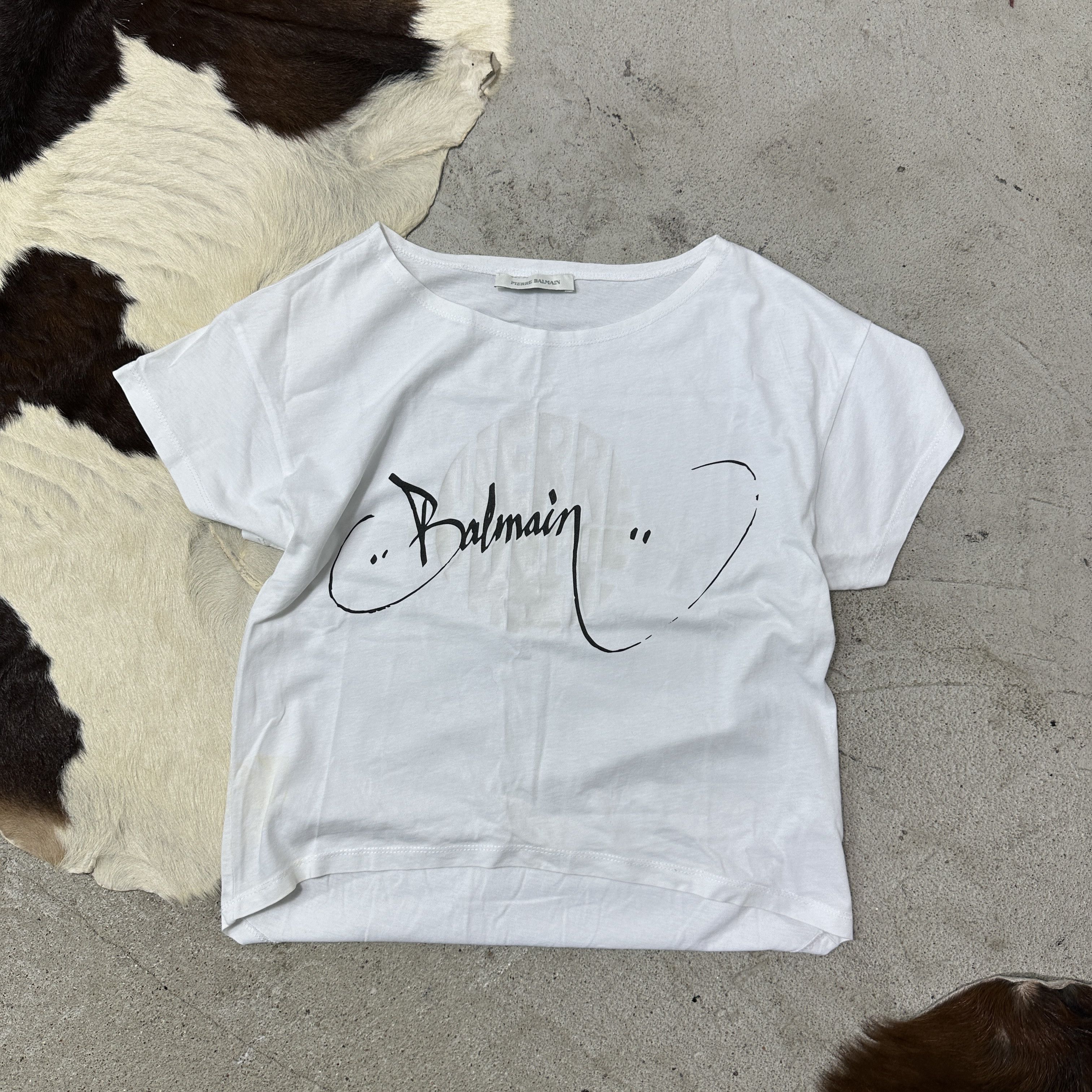 Balmain Vintage Streetwear Balmain Women's T-shirt Y2K Size M / US 6-8 / IT 42-44 - 2 Thumbnail